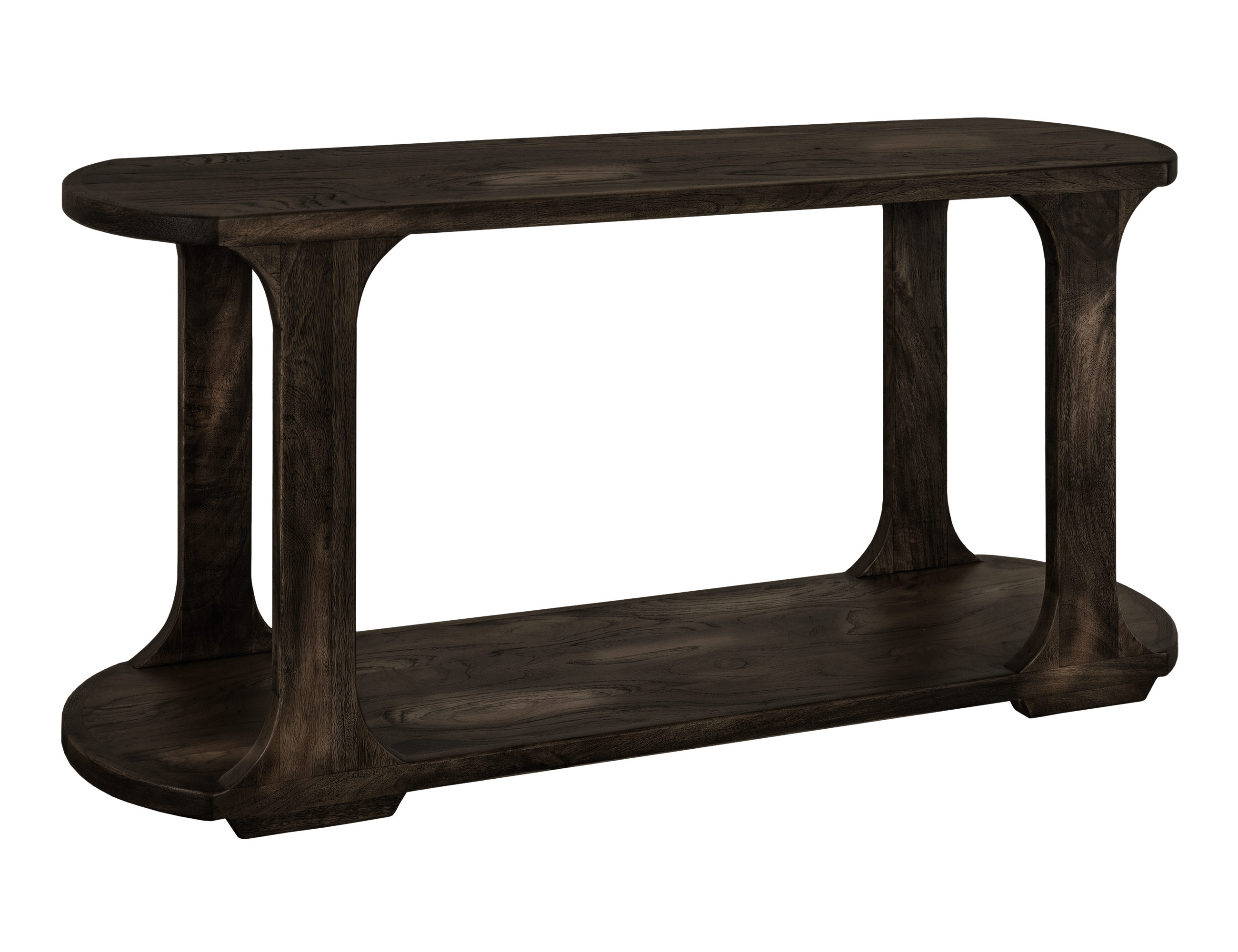IFD Balam Oil Black 1 Shelf Sofa Table