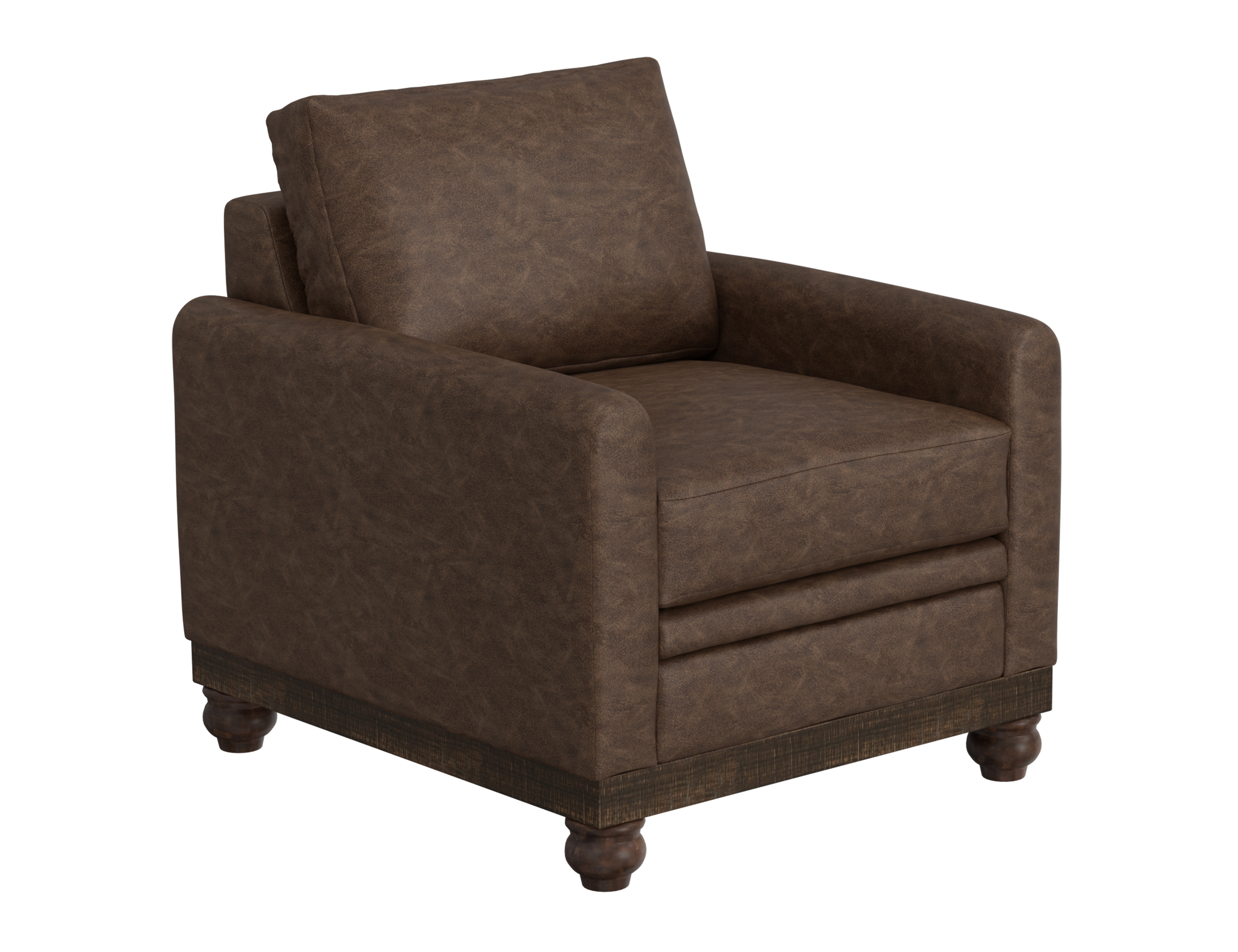 Wooden Frame & Base, Armchair