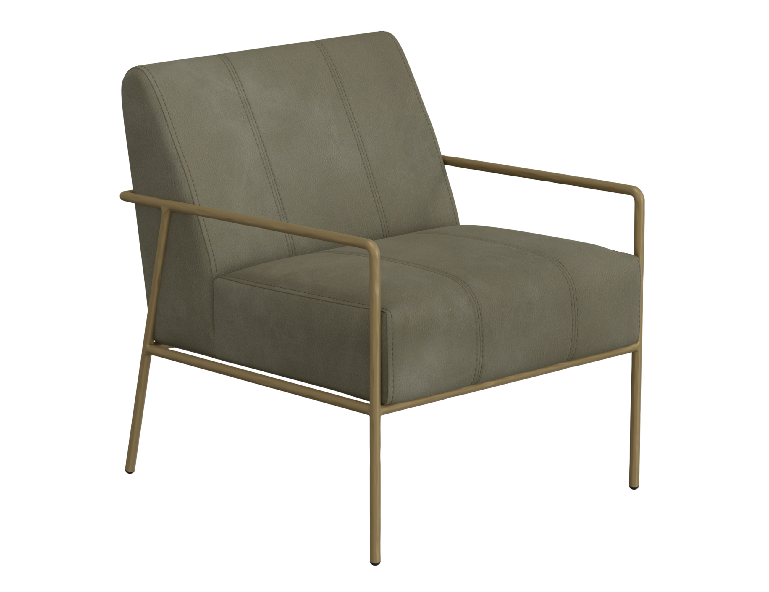 IFD Aragon Moss Green Wooden Armchair
