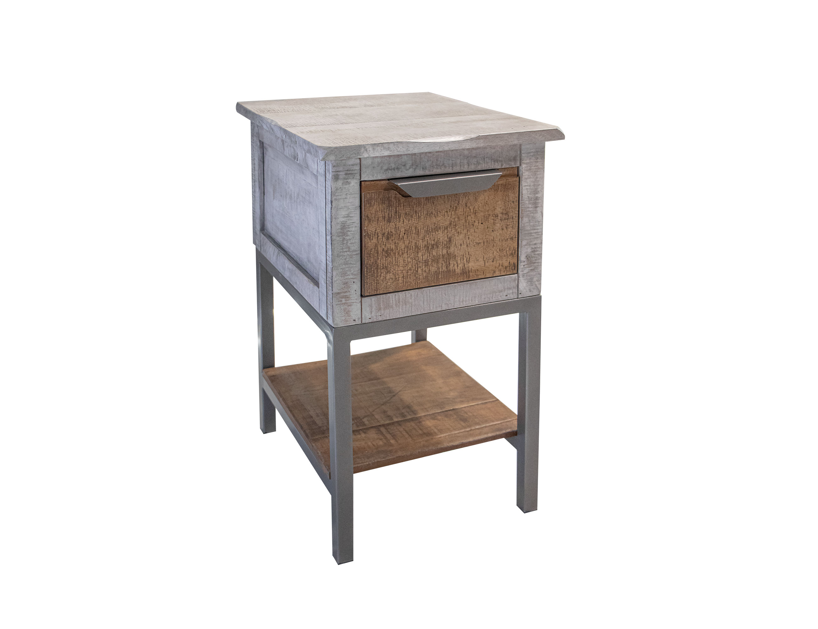 IFD Mita Honey Brown Ligh Gray Chair Side Table