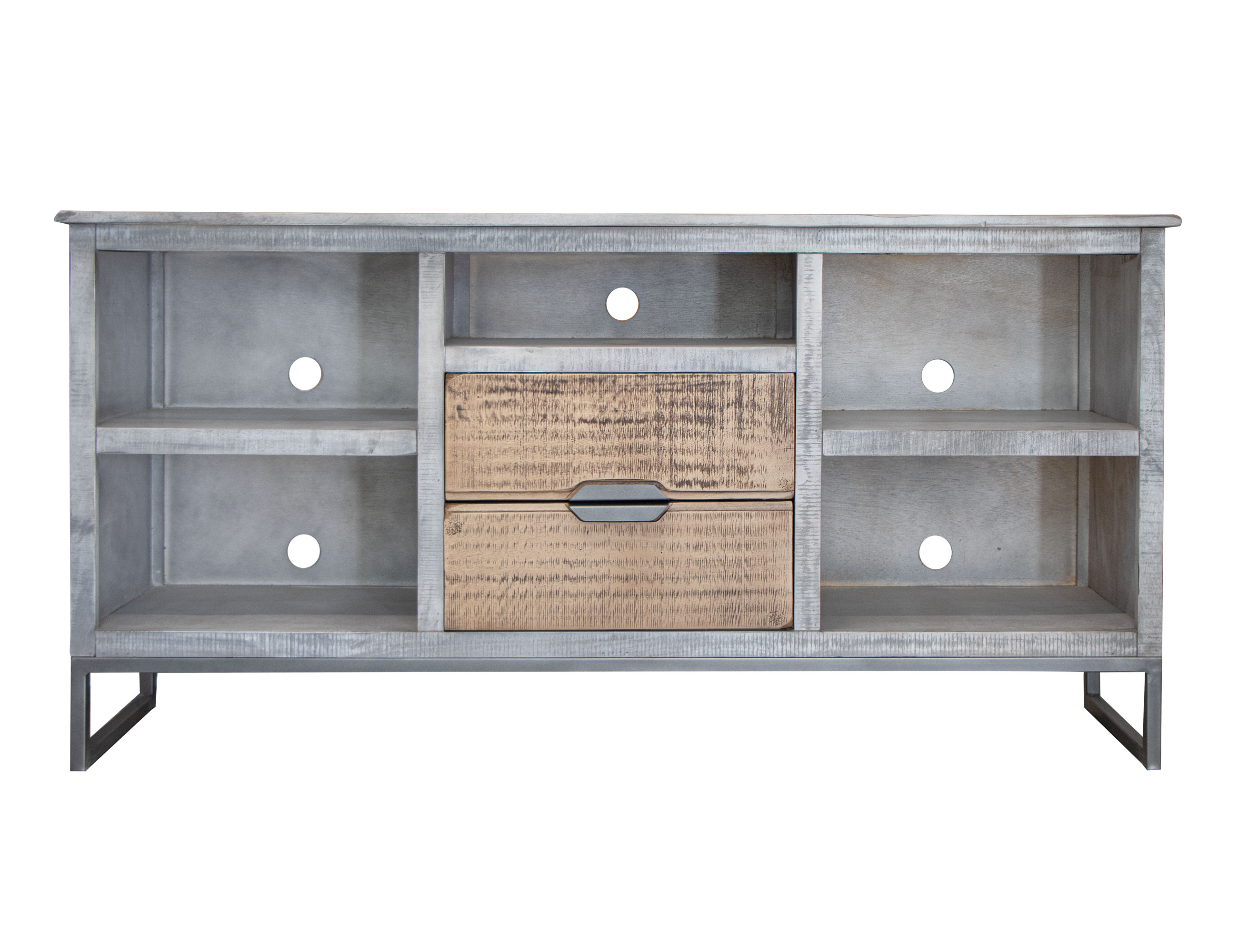 IFD Mita Honey Brown Ligh Gray 2 Drawers TV Stand