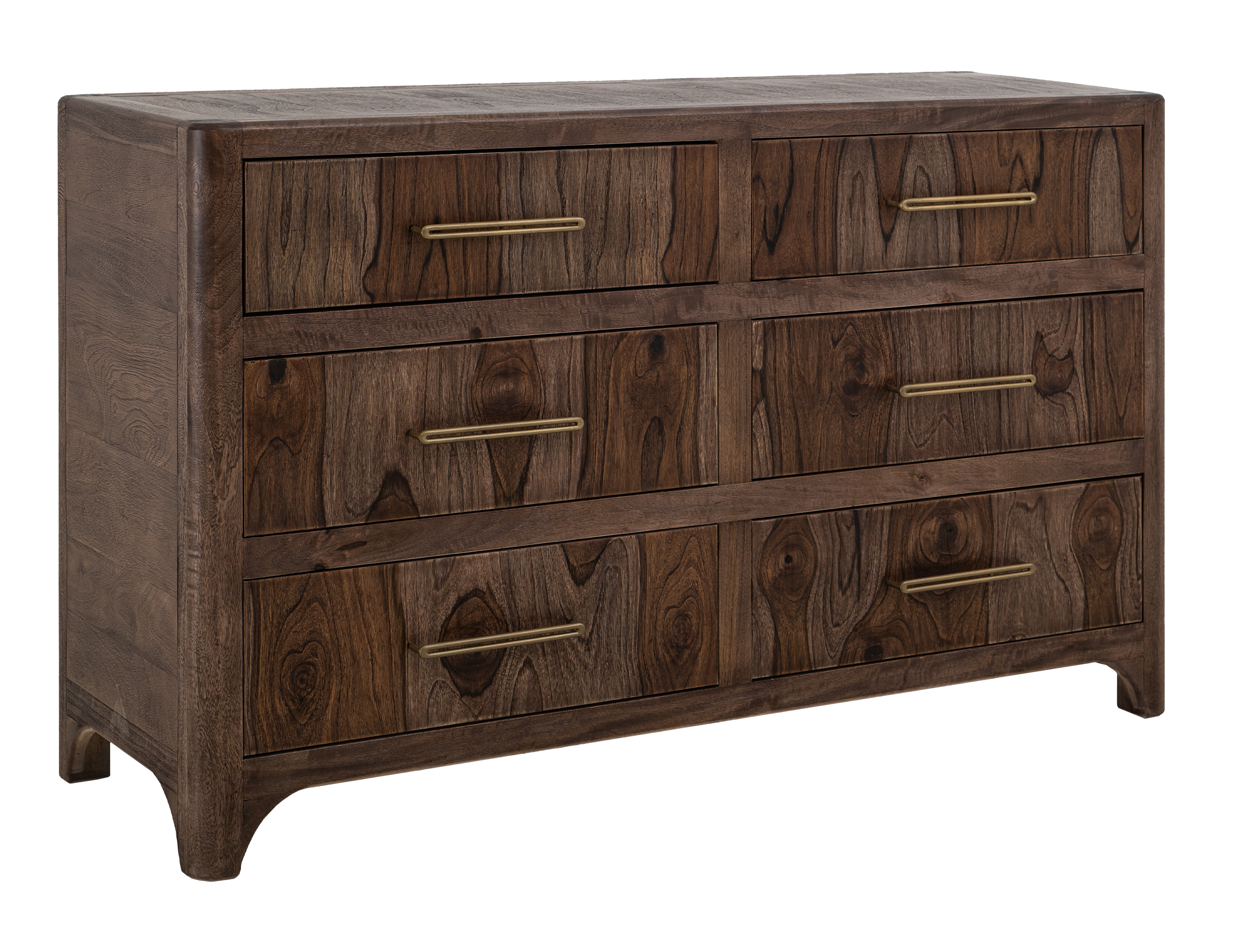 IFD Praga Almond Brown 6 Drawers Dresser