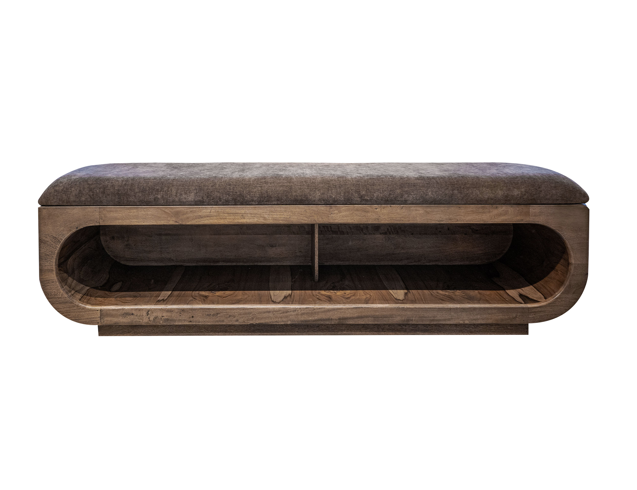IFD Balam Almond Brown Fabric Bench