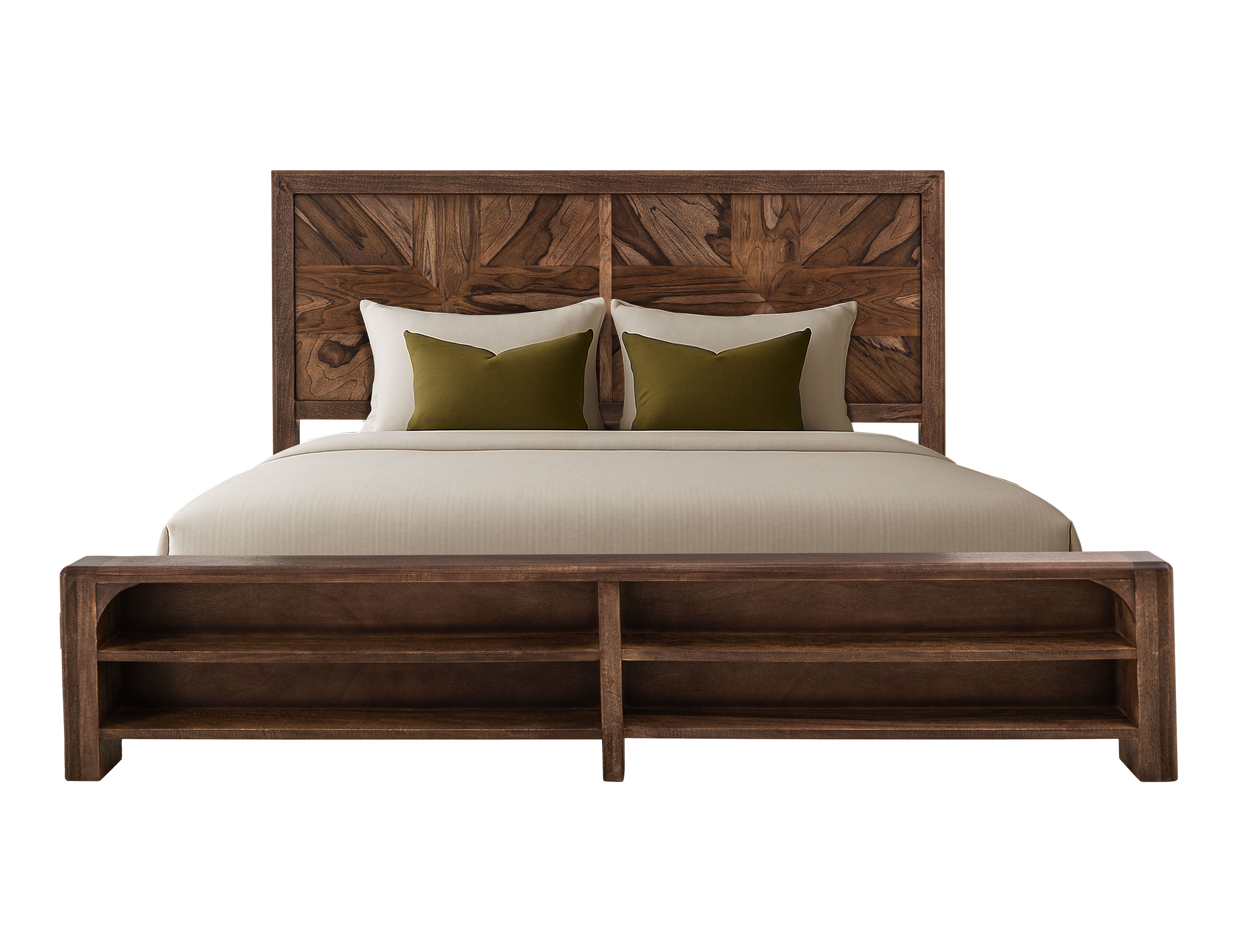 IFD Praga Almond Brown King Bed