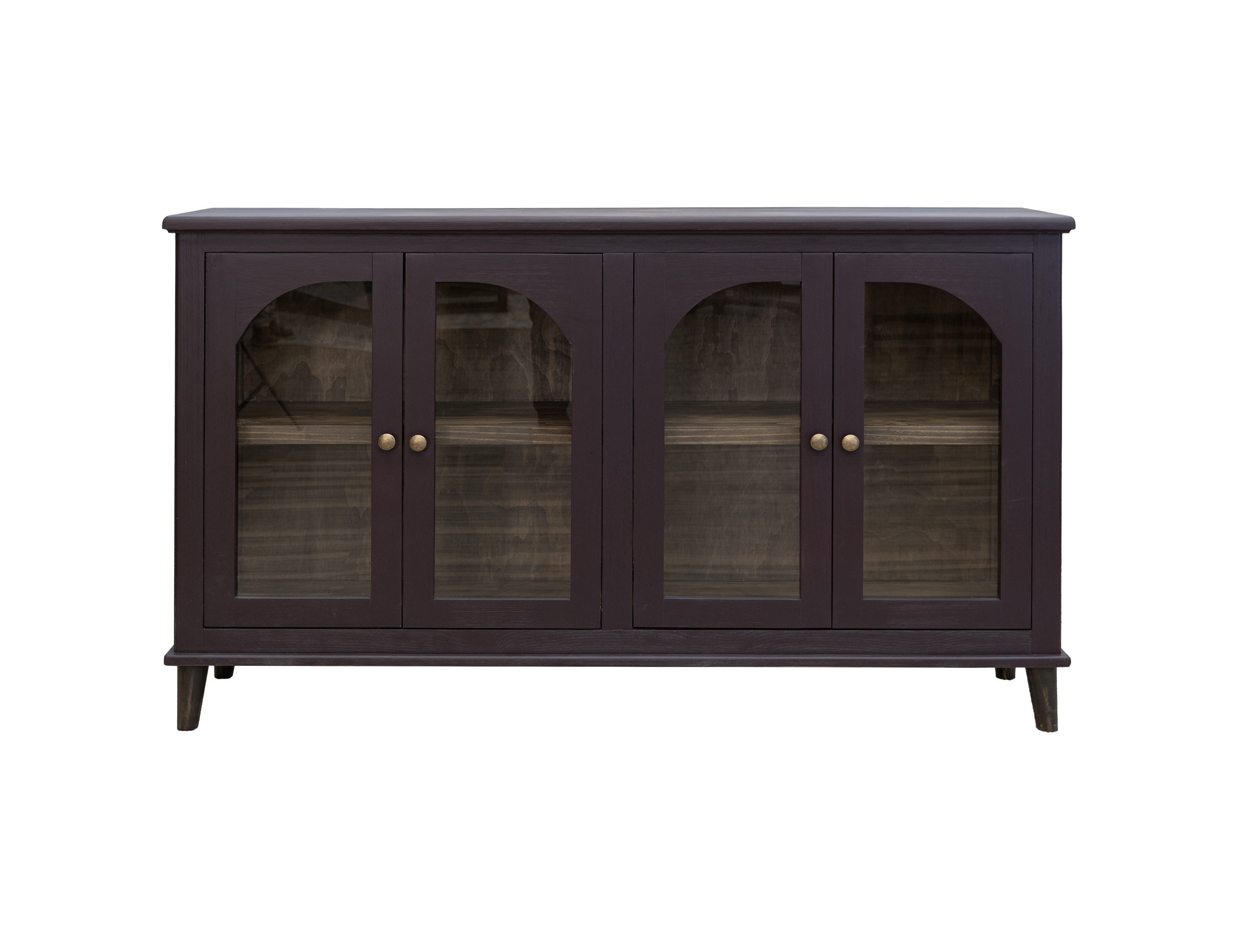 IFD Genova Merlot Red 4 Glass Doors Console