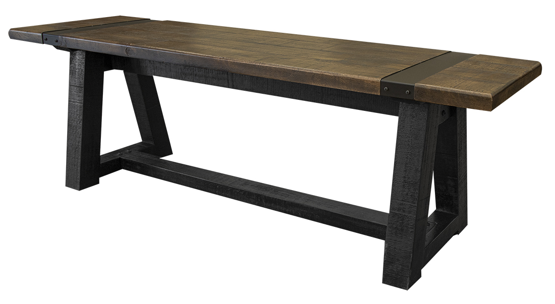 IFD Urban Art Rich Brown Solid Wood Bench