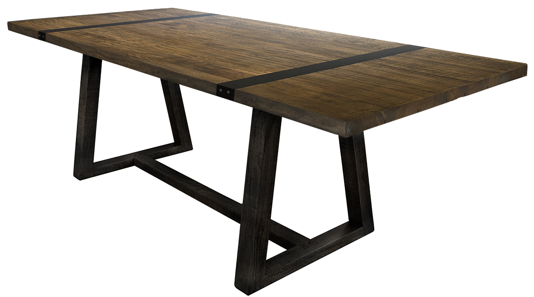IFD Urban Art Rich Brown Wooden Dining Table