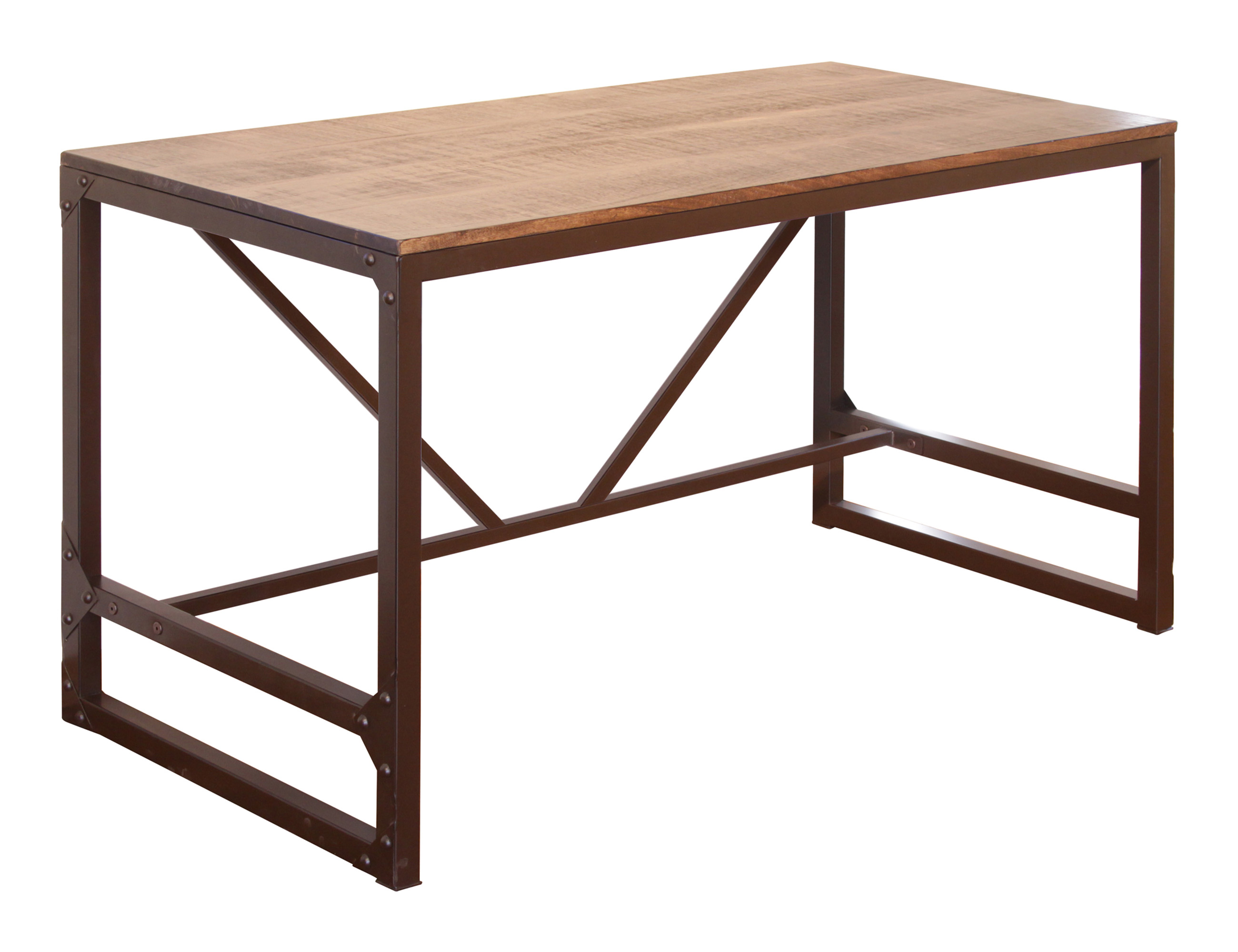 IFD Urban Brown Golden Undertones Wood Top Desk
