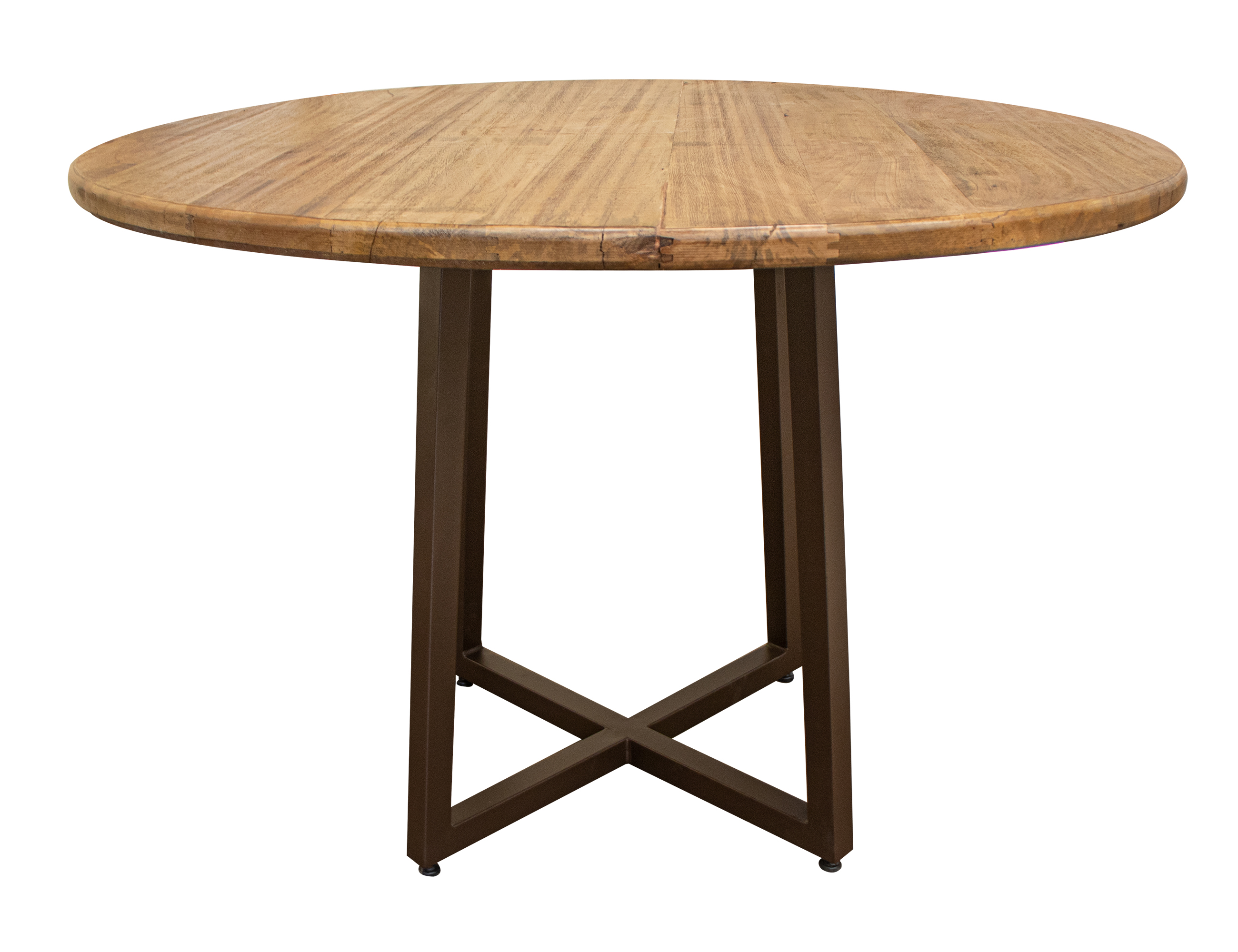 IFD Tulum Golden Brown Round Dining Table