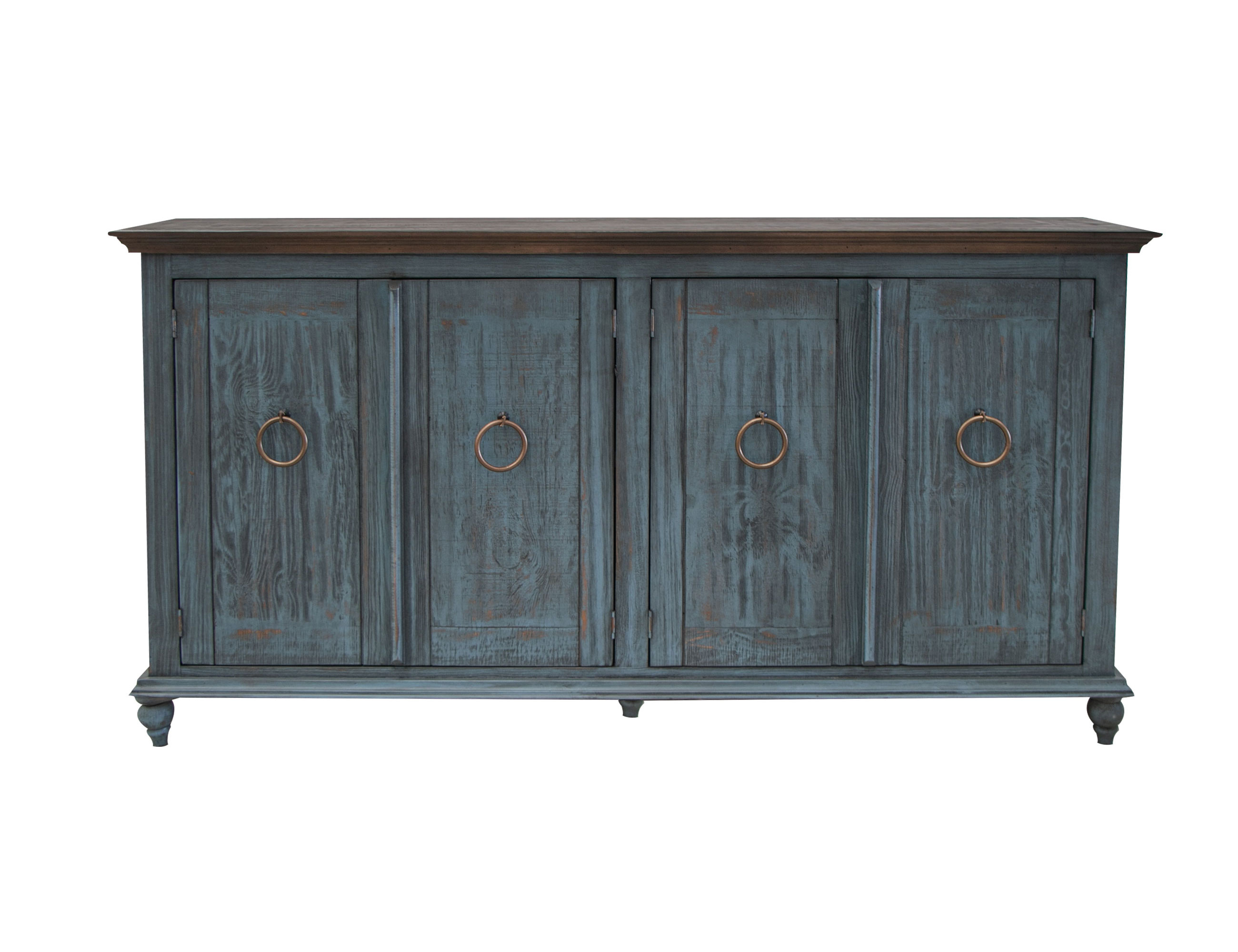 IFD Capri Sky Blue 4 Doors Console