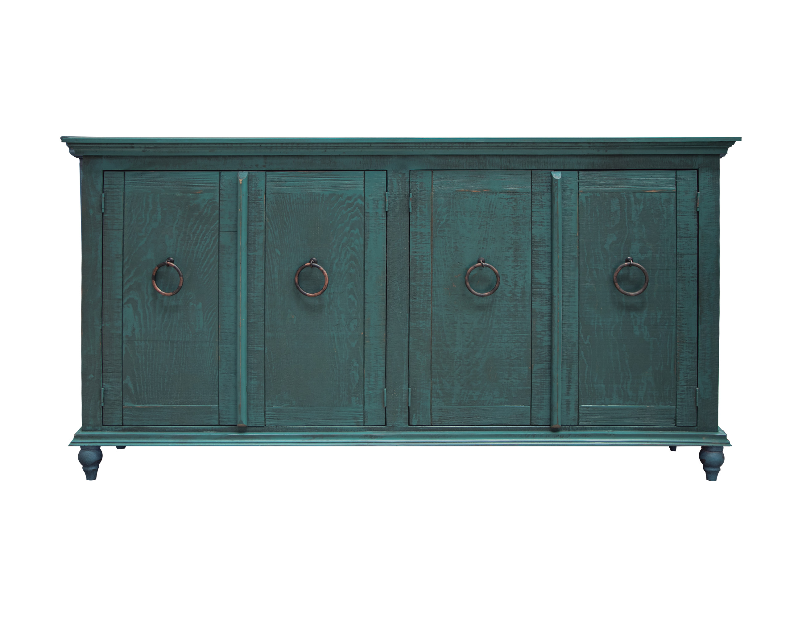 IFD Capri Teal Green 4 Doors Console