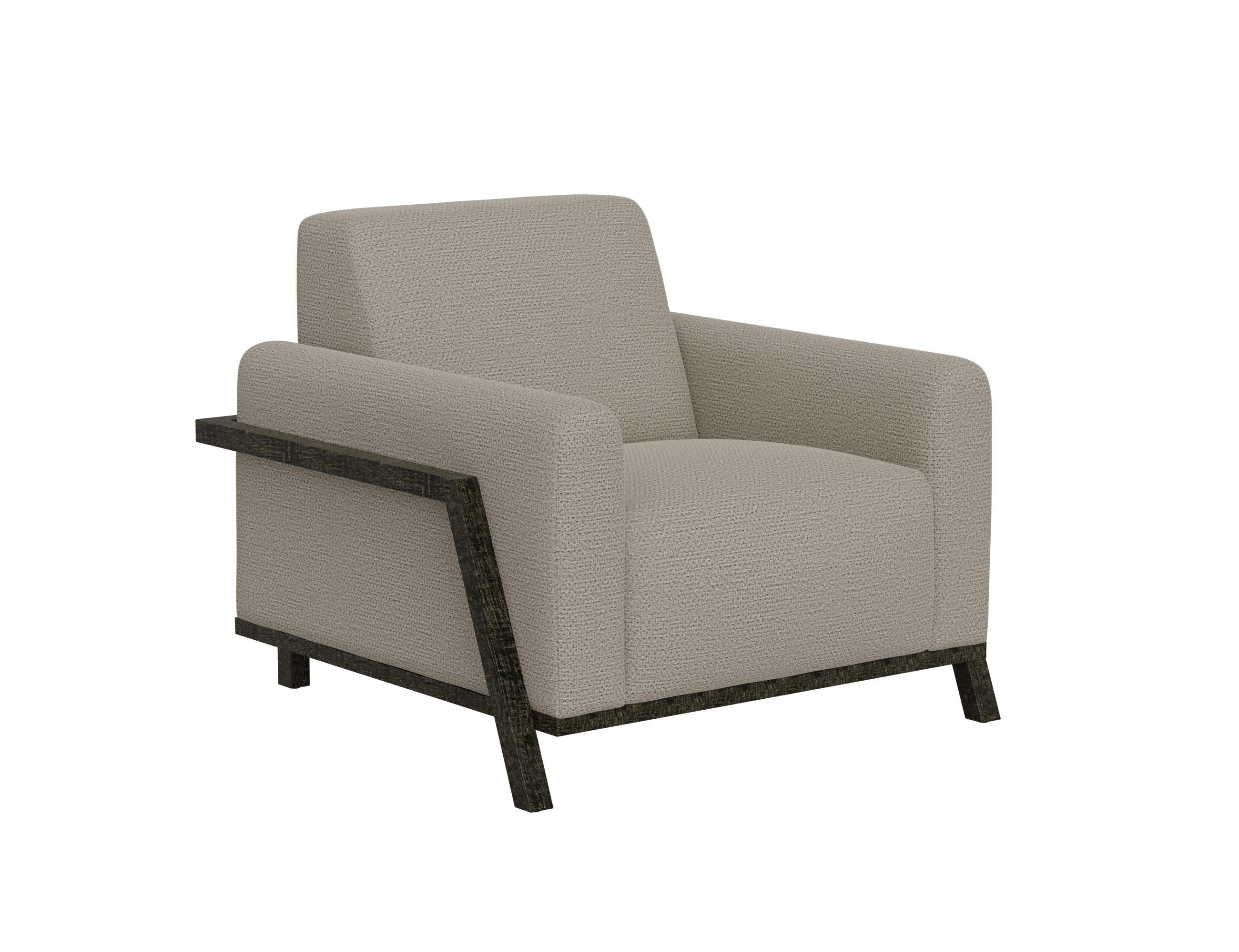 IFD Fika Almond Gray Armchair