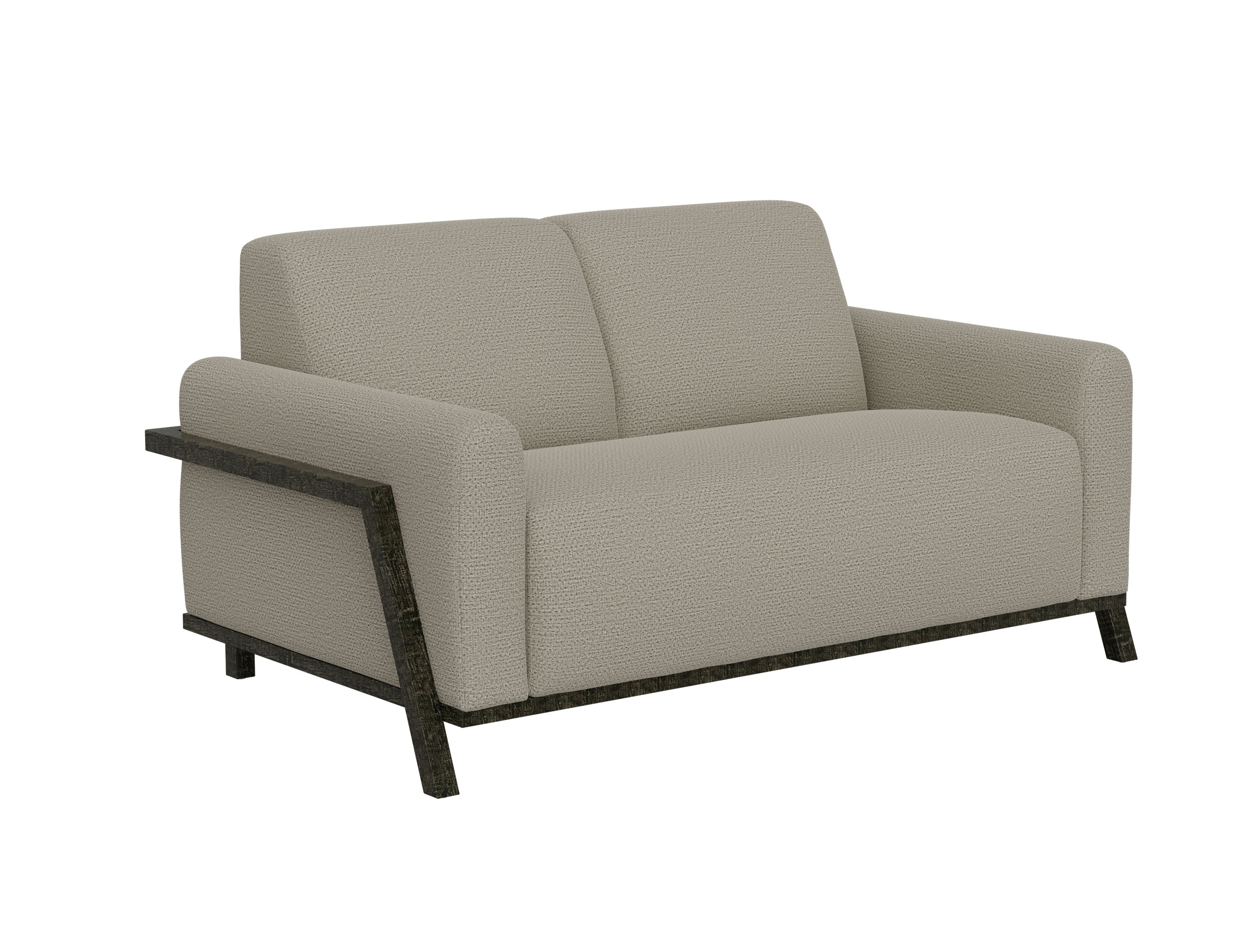 IFD Fika Almond Gray Loveseat