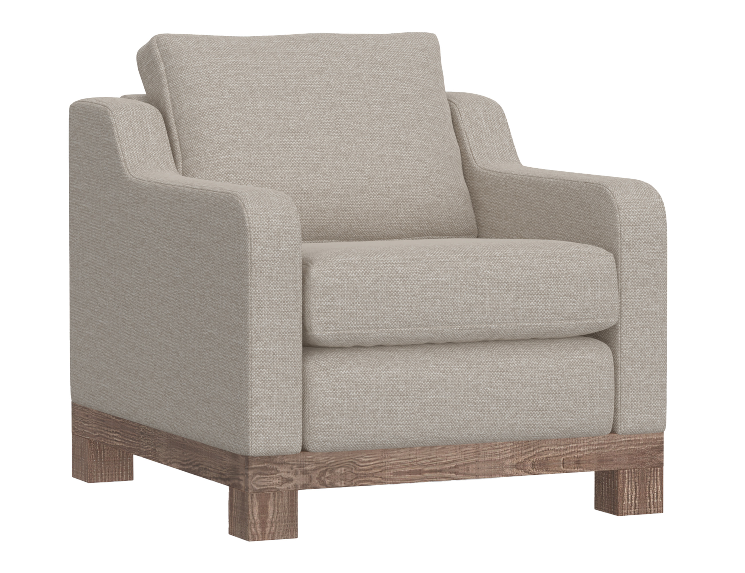 Wooden Frame & Base, Armchair