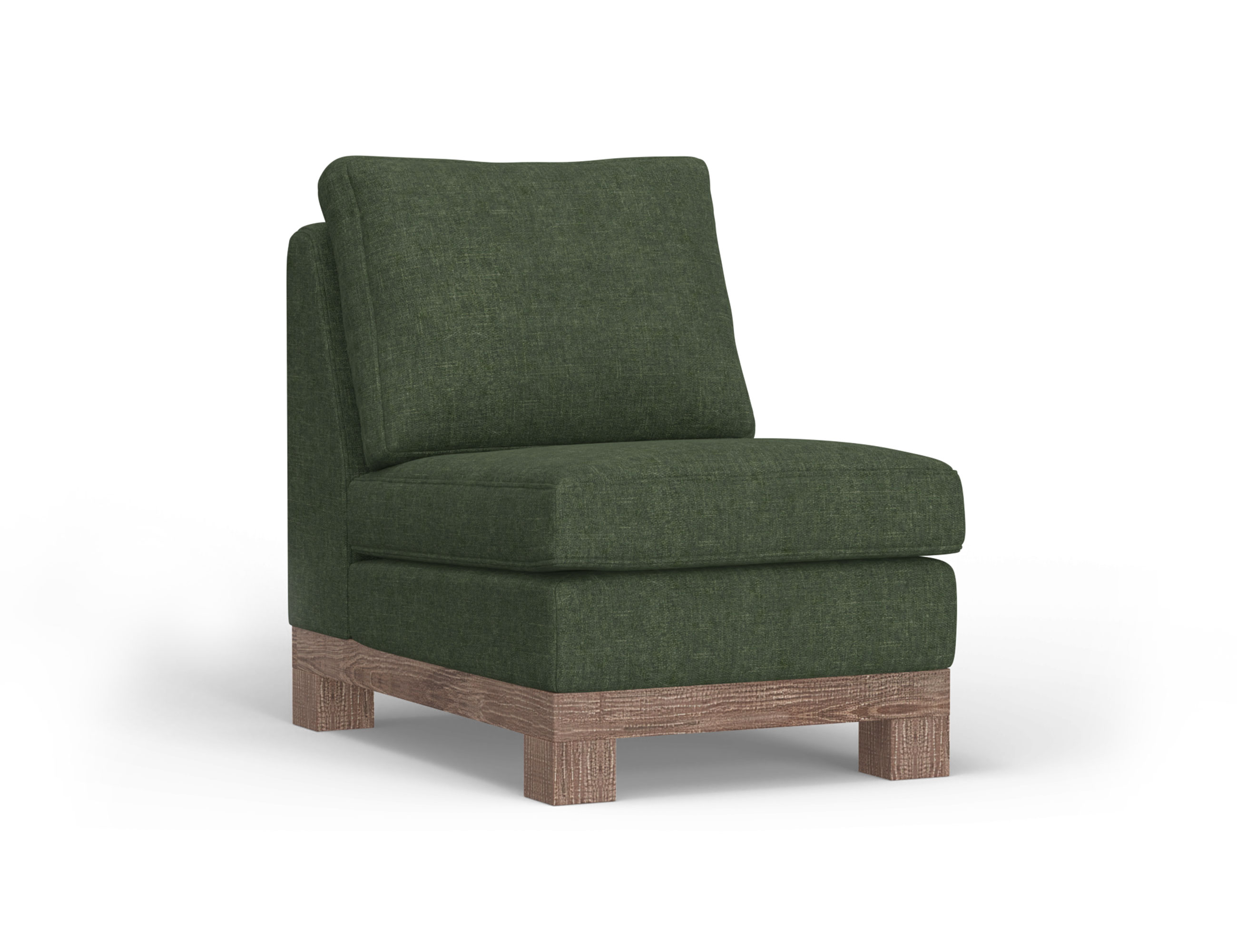 Wooden Frame & Base, Armless Chair