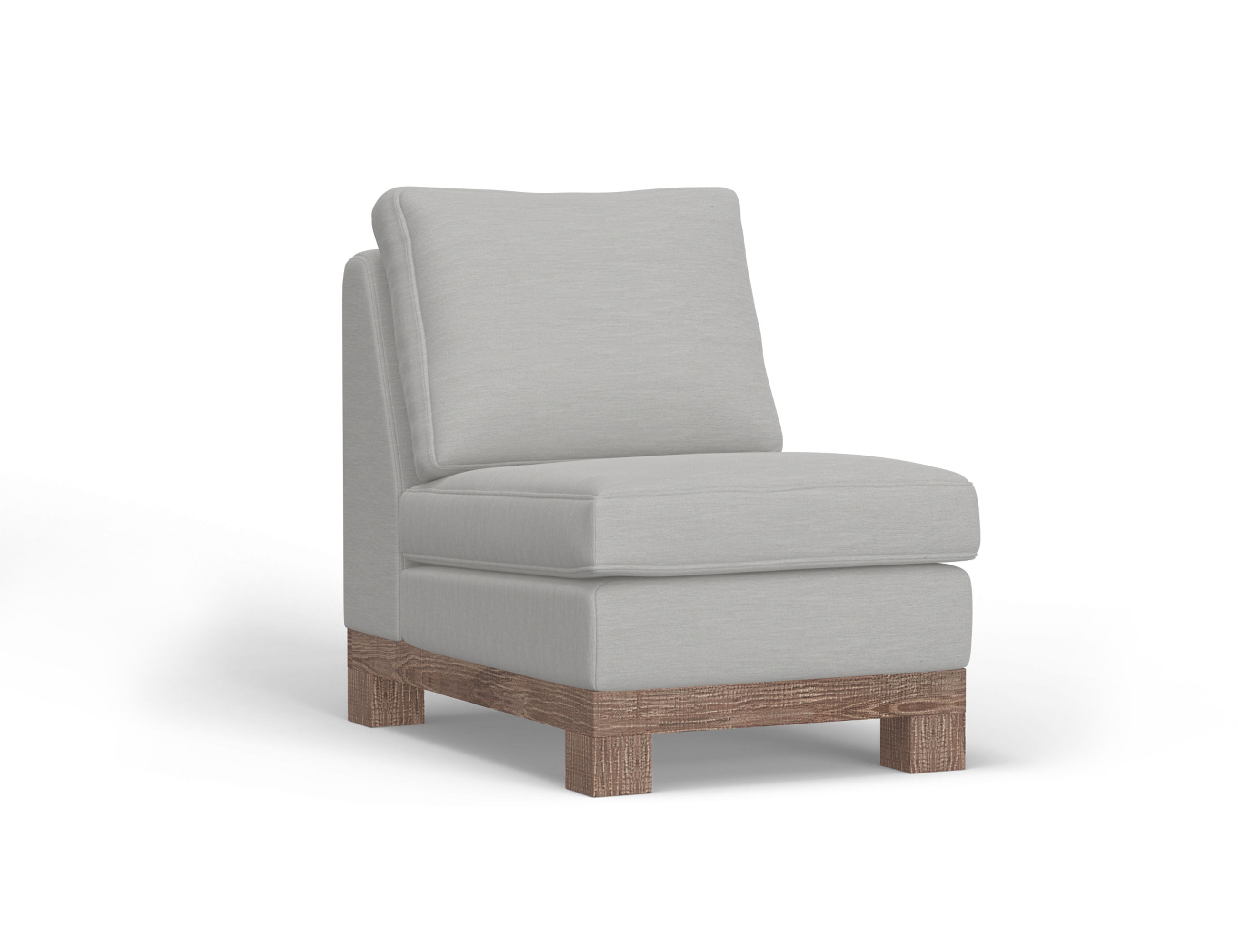 Wooden Frame & Base, Armless Chair