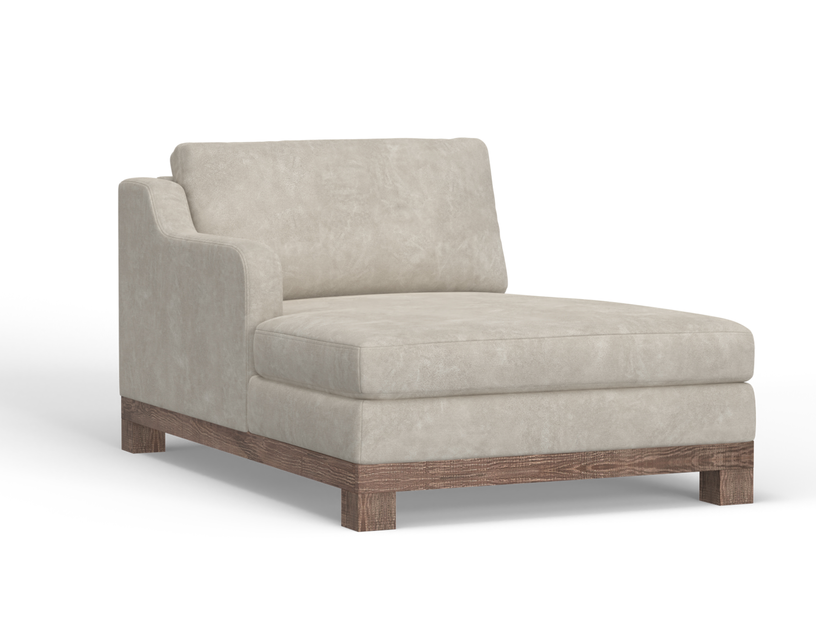 Wooden Frame & Base, Sectional Left Chaise