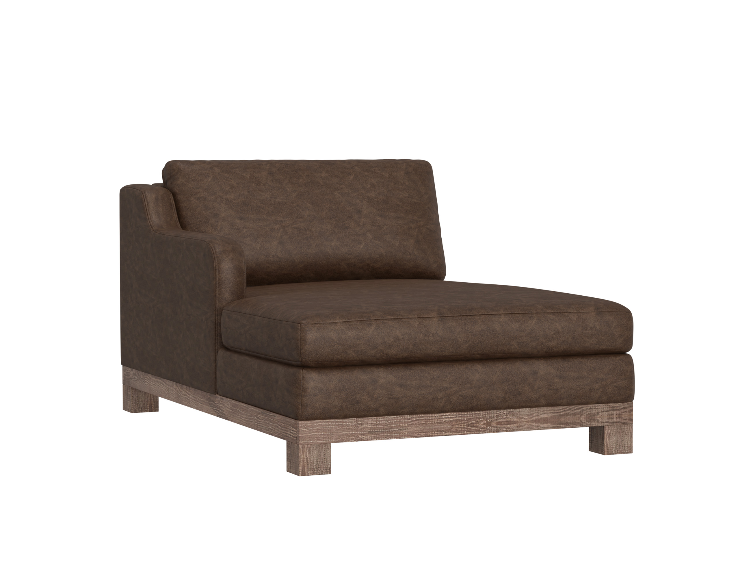 Wooden Frame & Base, Sectional Left Chaise