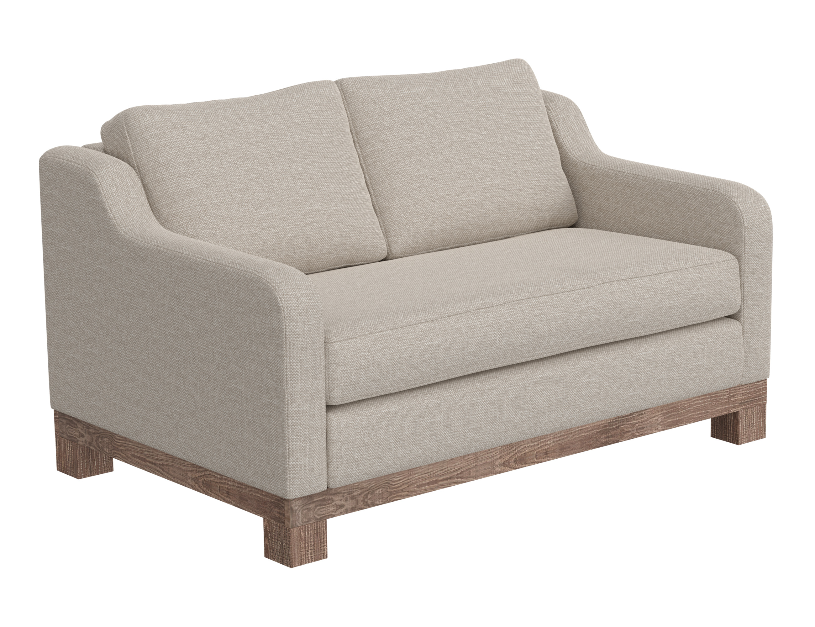 Wooden Frame & Base, Loveseat