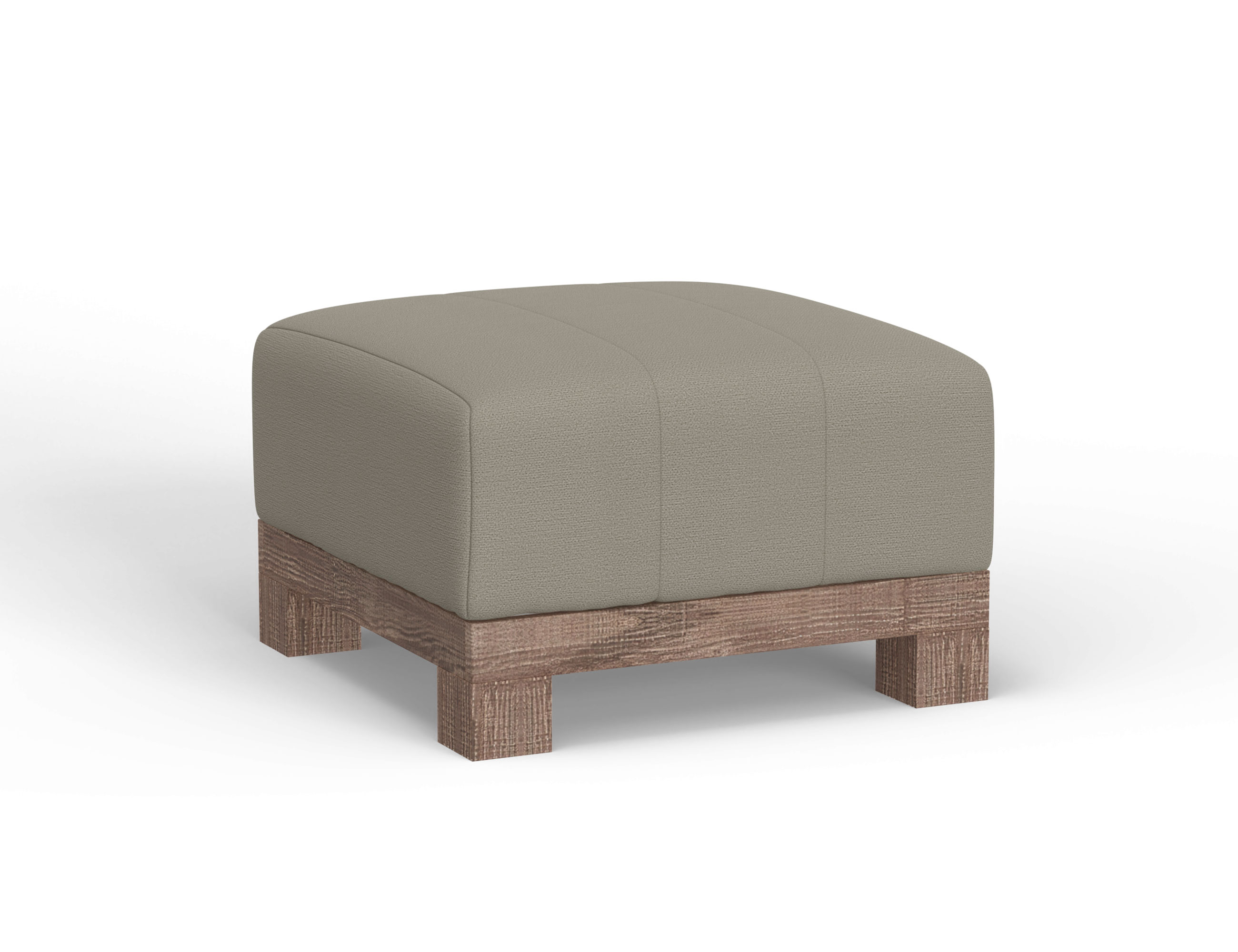 IFD Samba Almond Gray Upholstered Square Ottoman