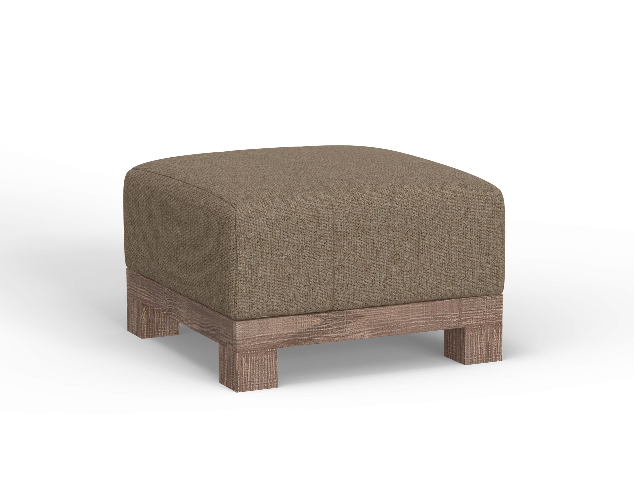 IFD Samba Brown Camel Upholstered Square Ottoman