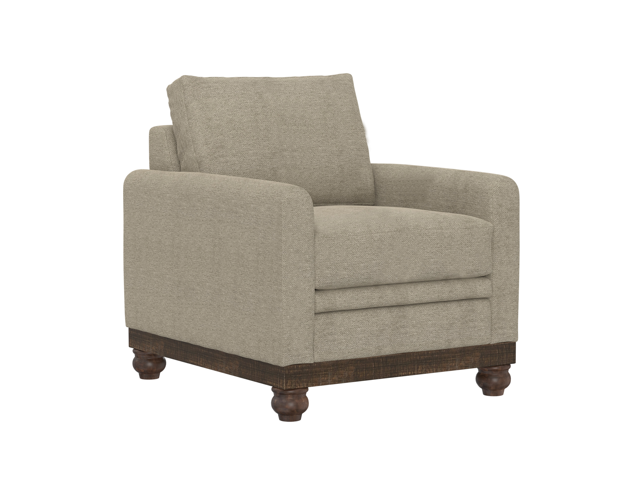Wooden Frame & Base, Armchair