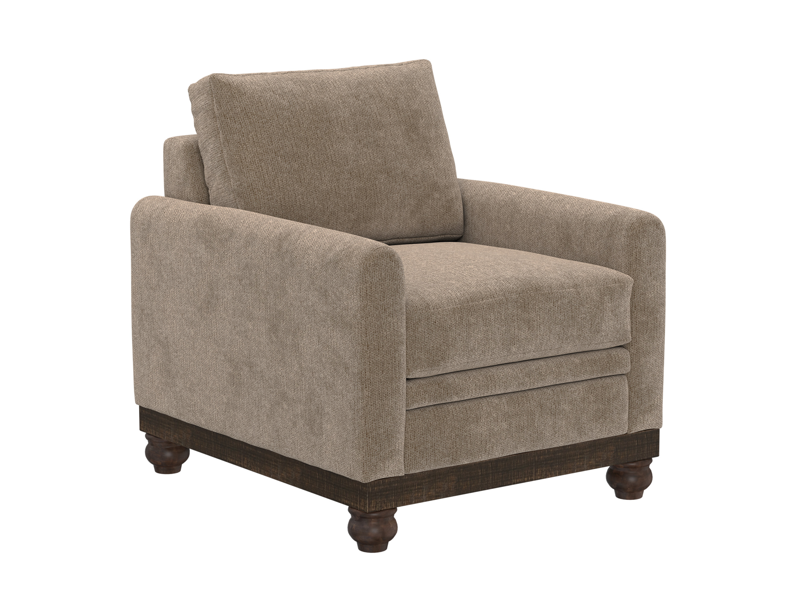 Wooden Frame & Base, Armchair