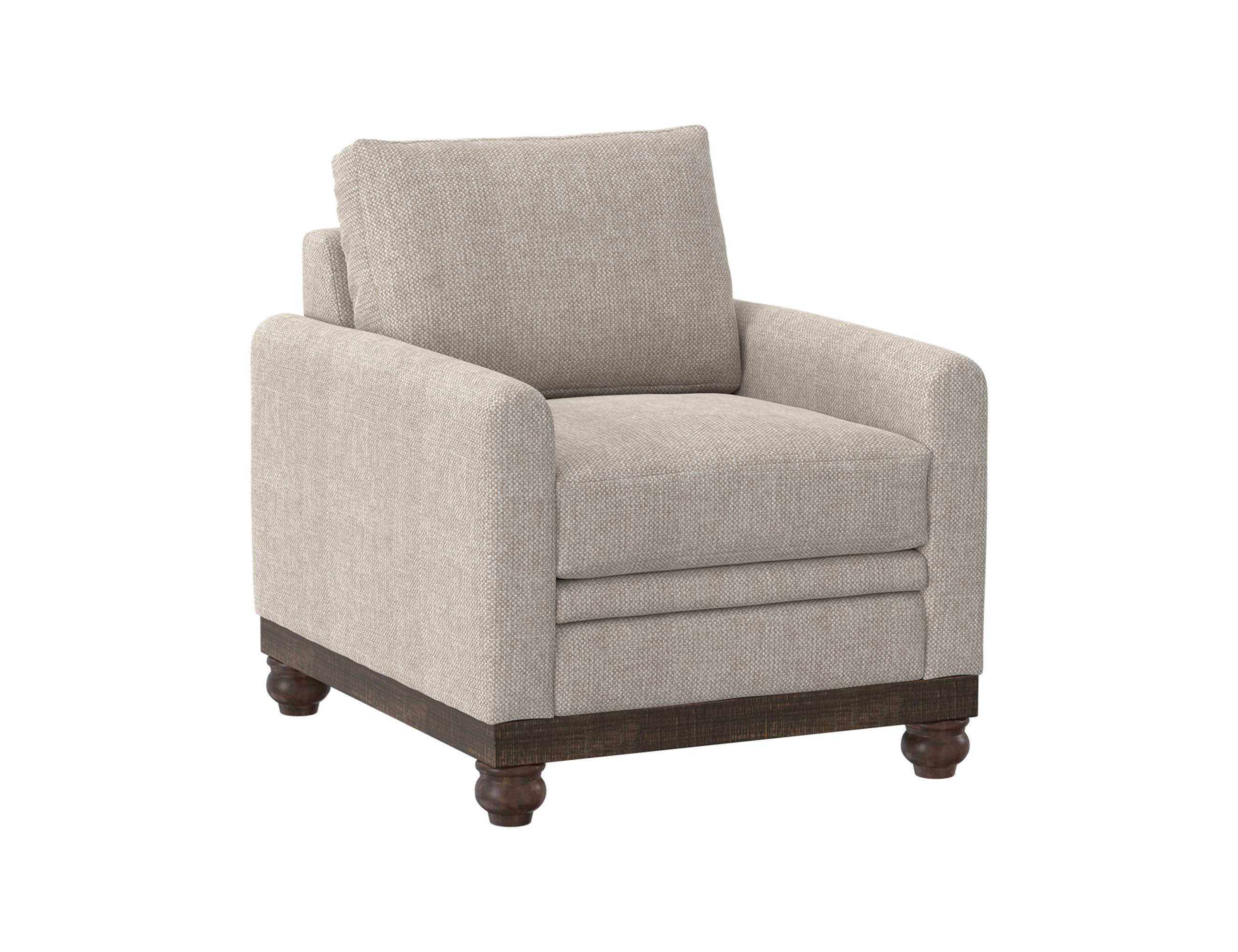 Wooden Frame & Base, Armchair