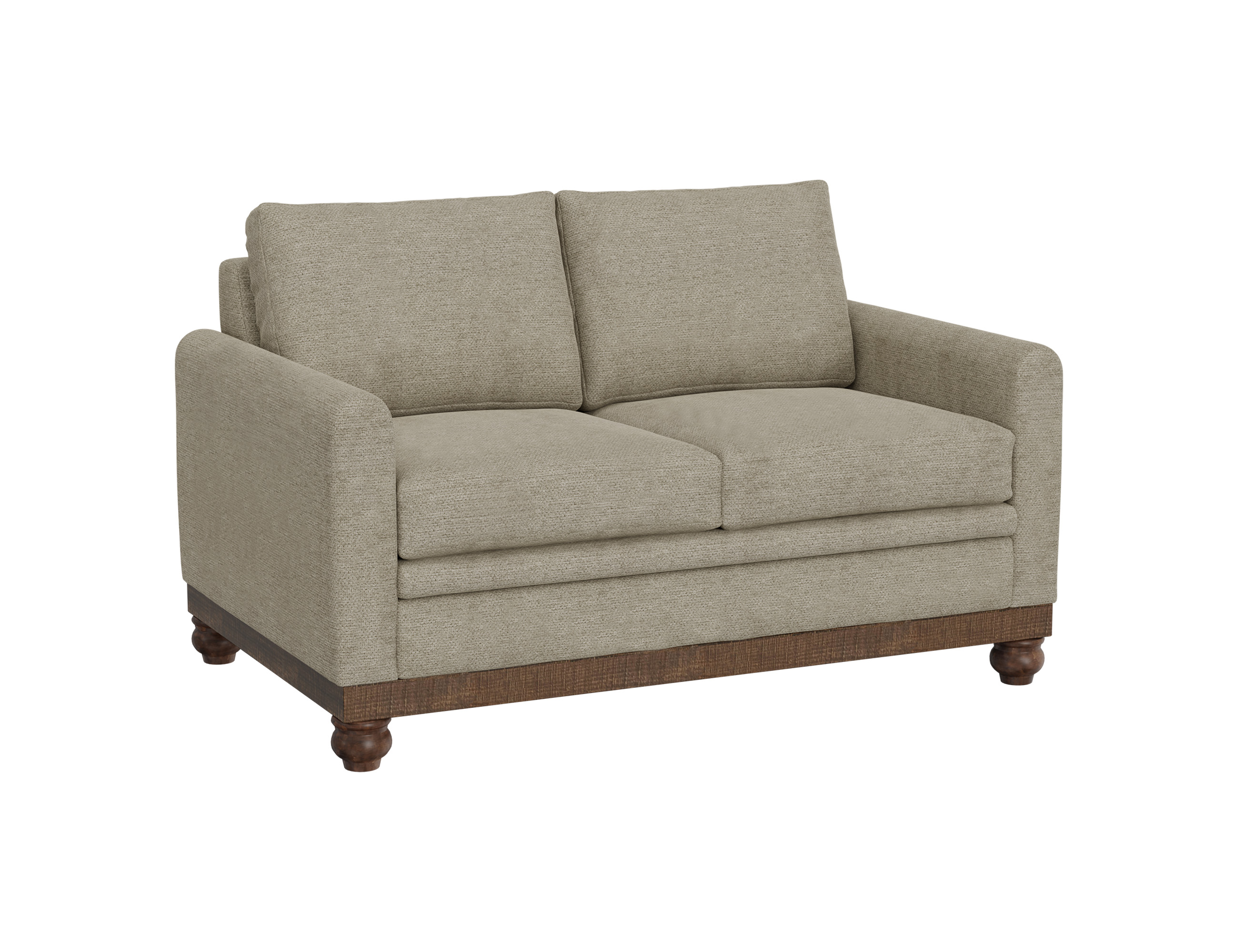 Wooden Frame & Base, Loveseat