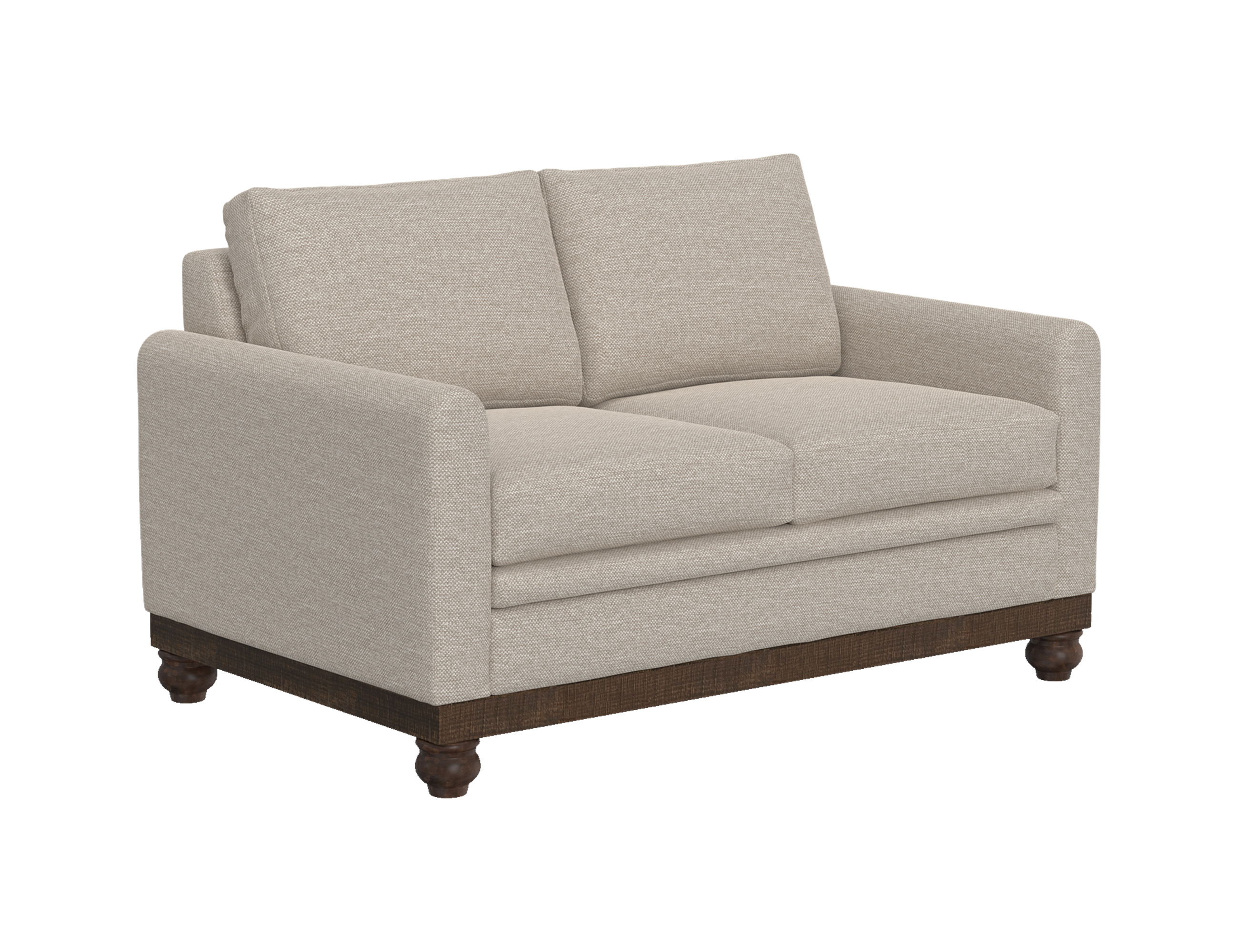 Wooden Frame & Base, Loveseat