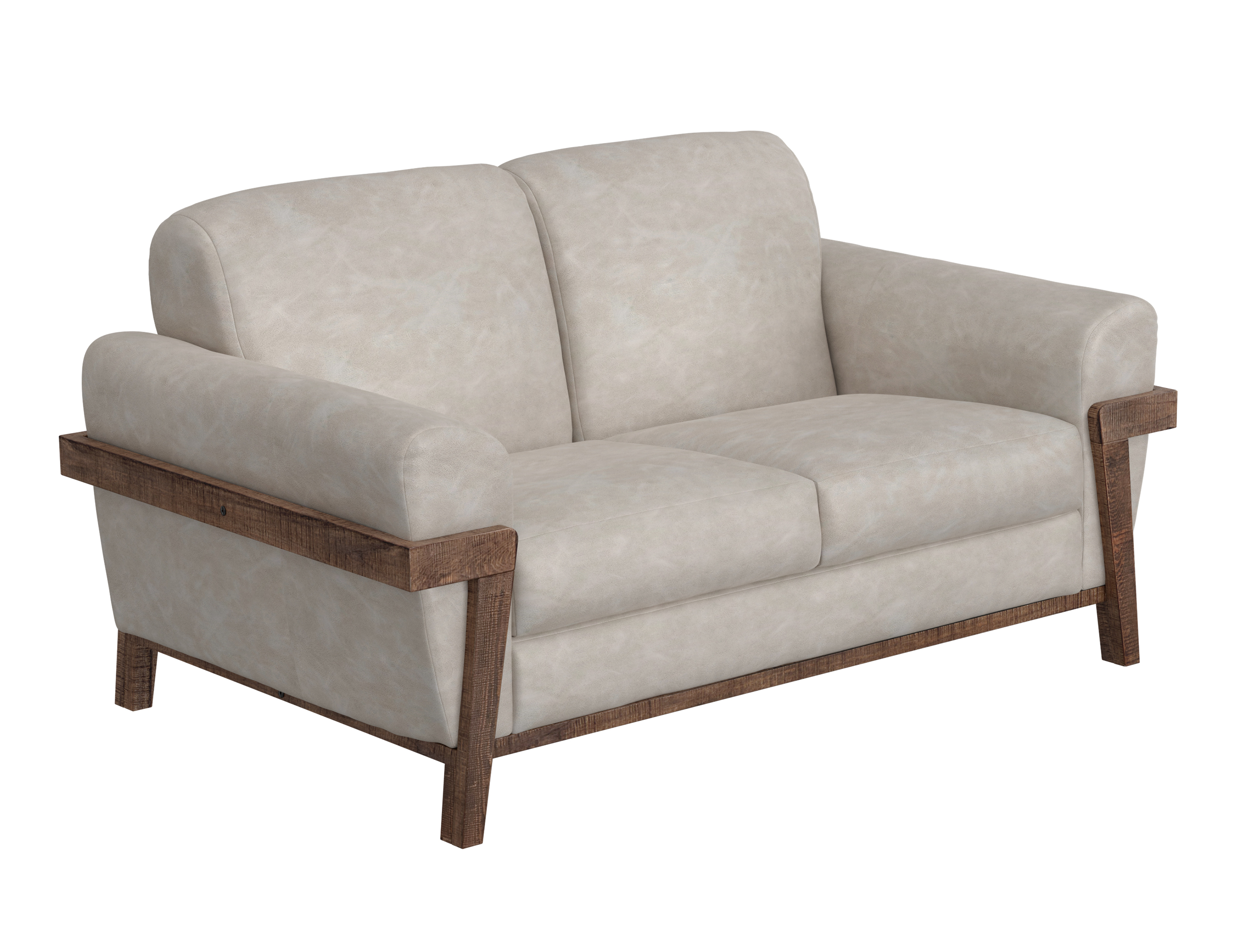 Wooden Frame & Base, Loveseat