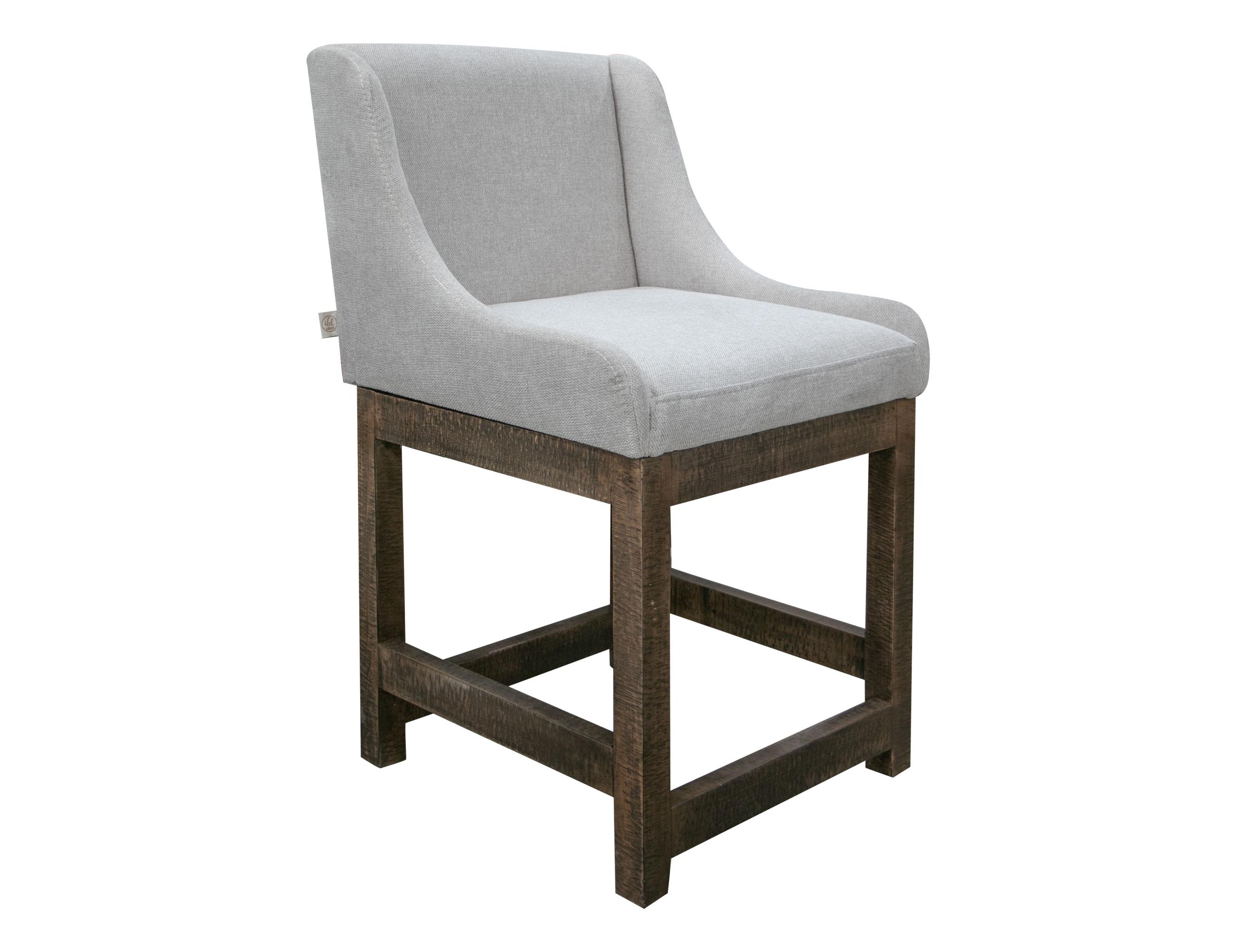 IFD Seating Agreeable Gray 24 Inch Upholstered Barstool