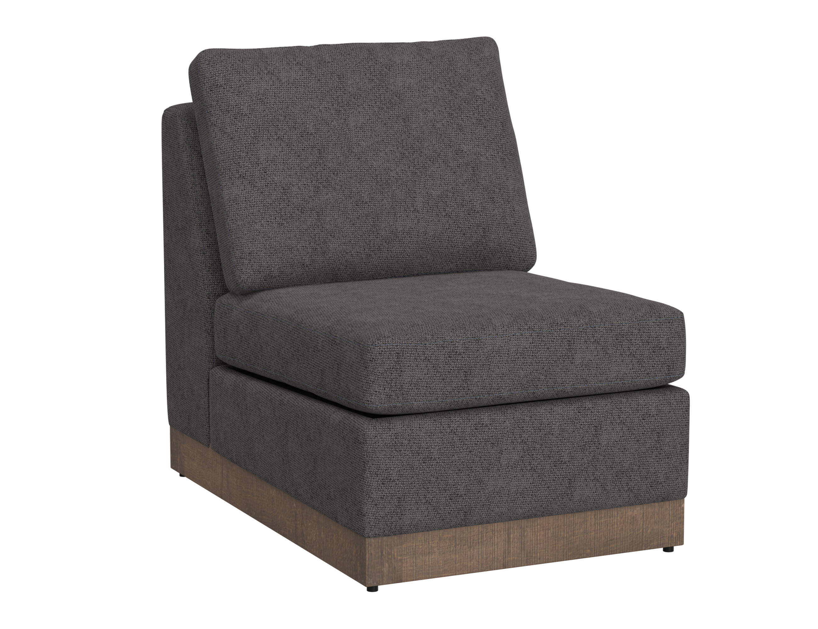 Wooden Frame & Base, Armless Chair