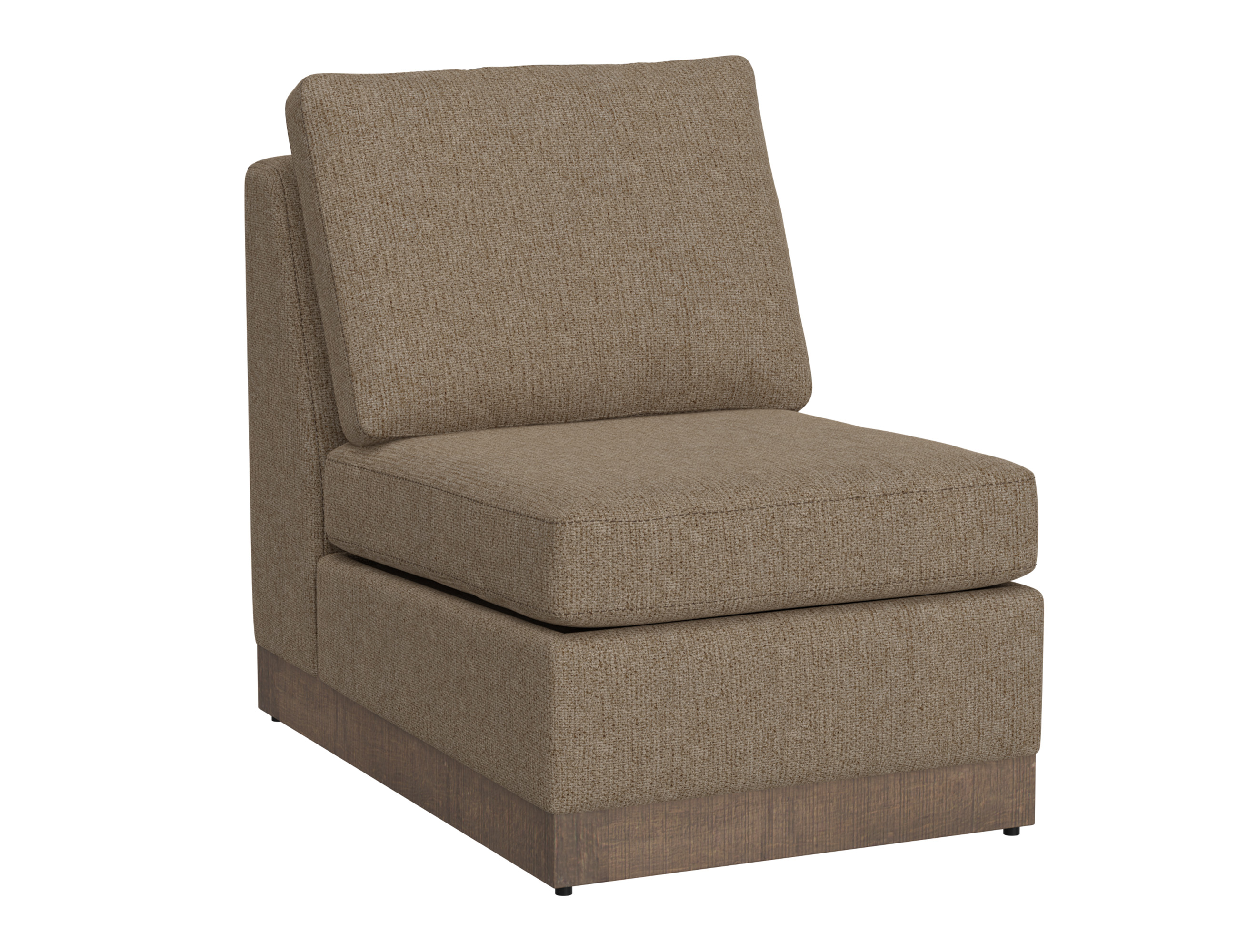 Wooden Frame & Base, Armless Chair