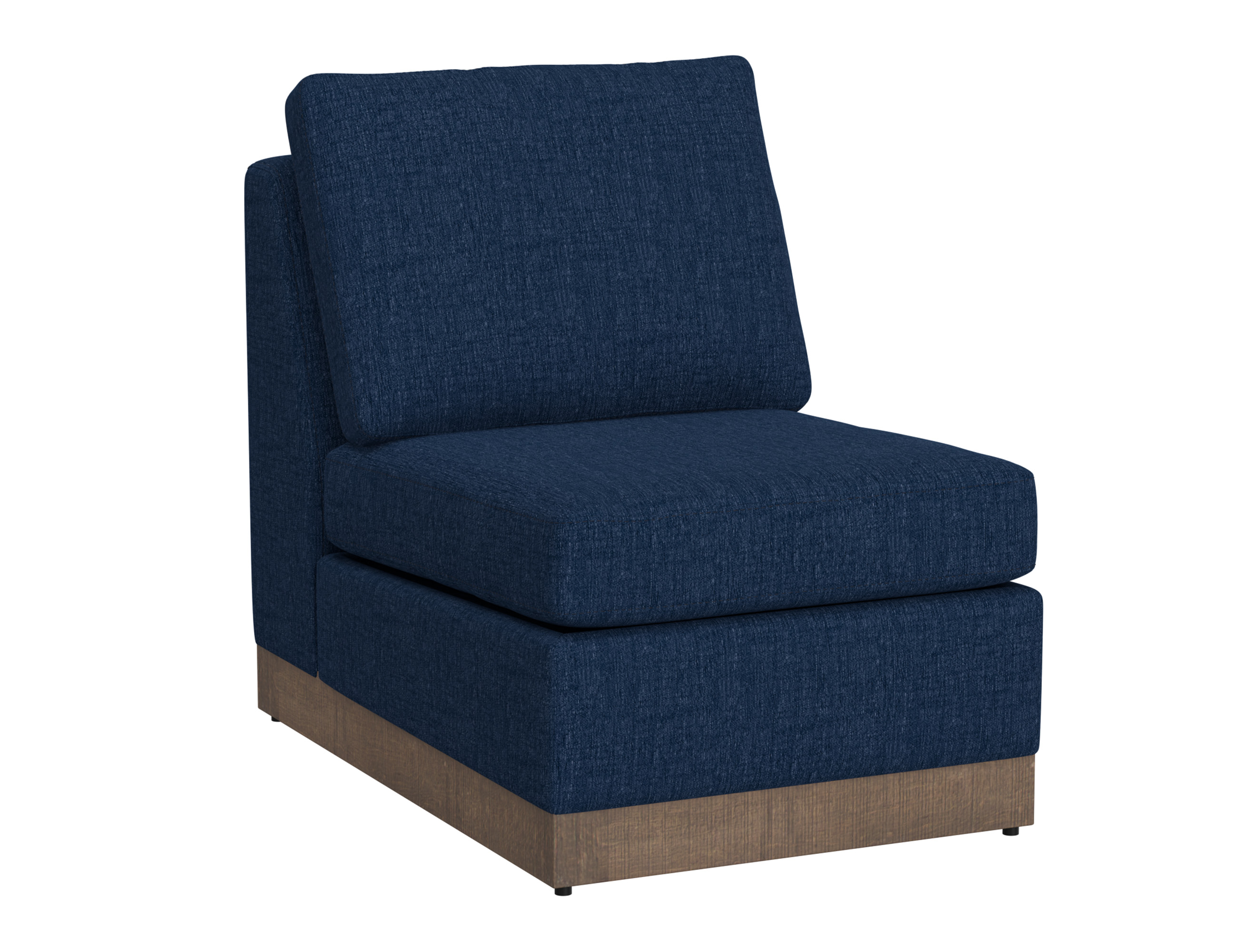 Wooden Frame & Base, Armless Chair