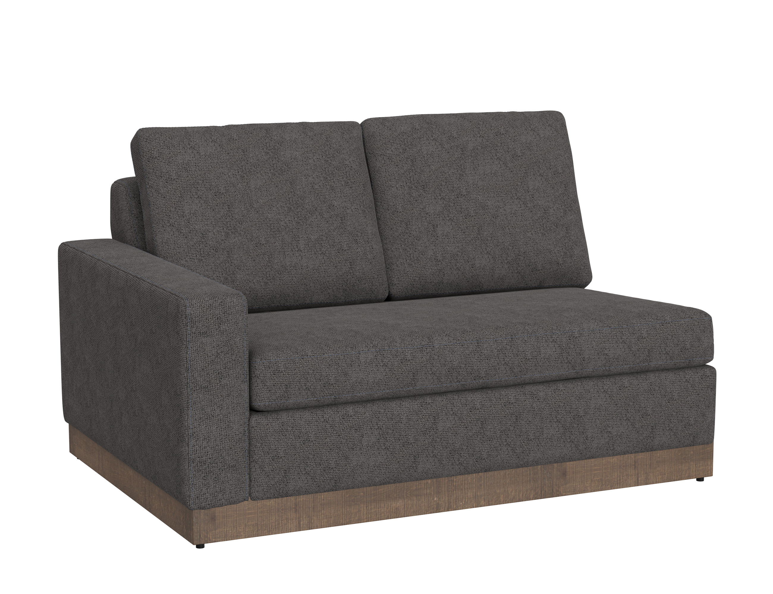 Wooden Frame & Base, Sectional Left-Arm Loveseat
