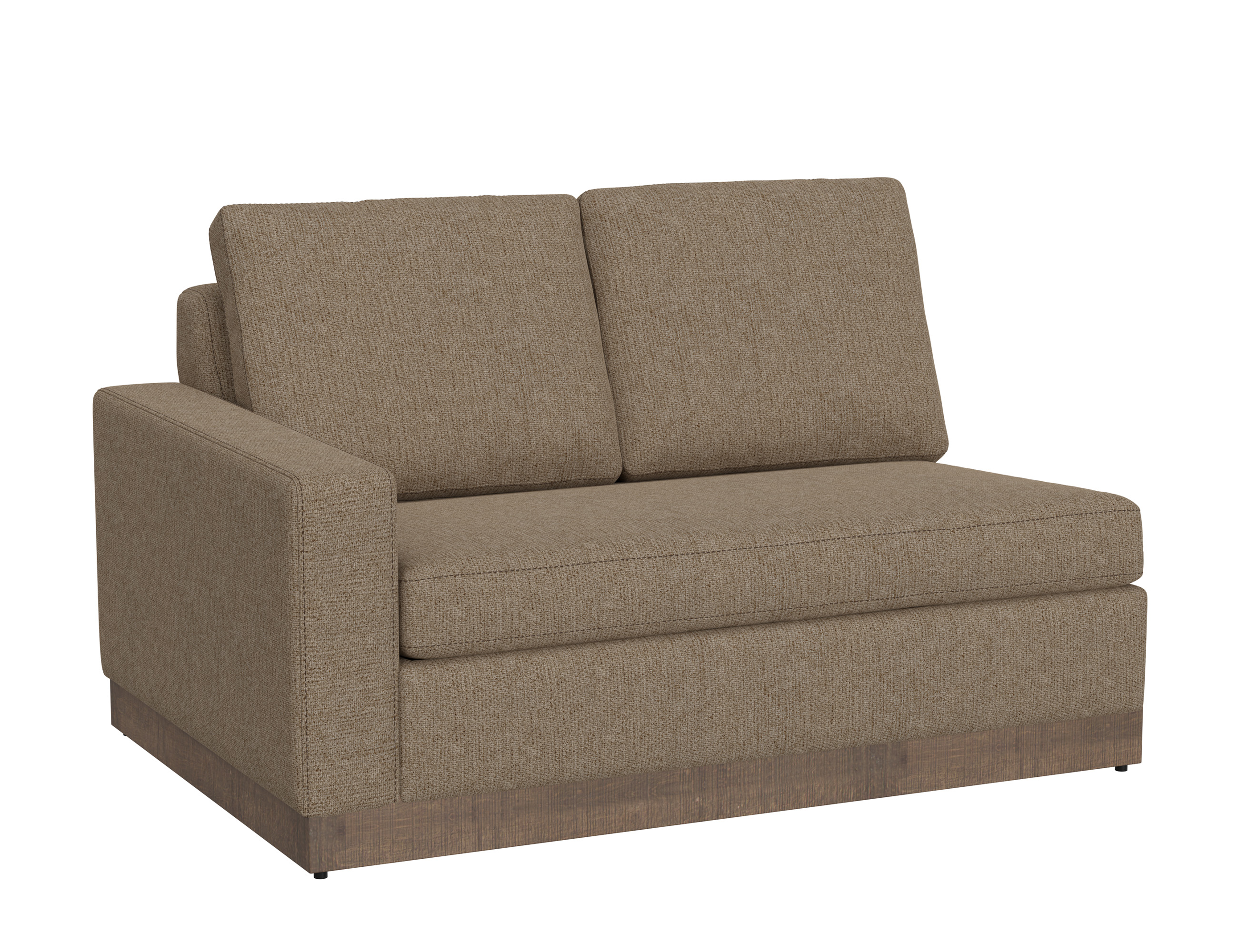 Wooden Frame & Base, Sectional Left-Arm Loveseat
