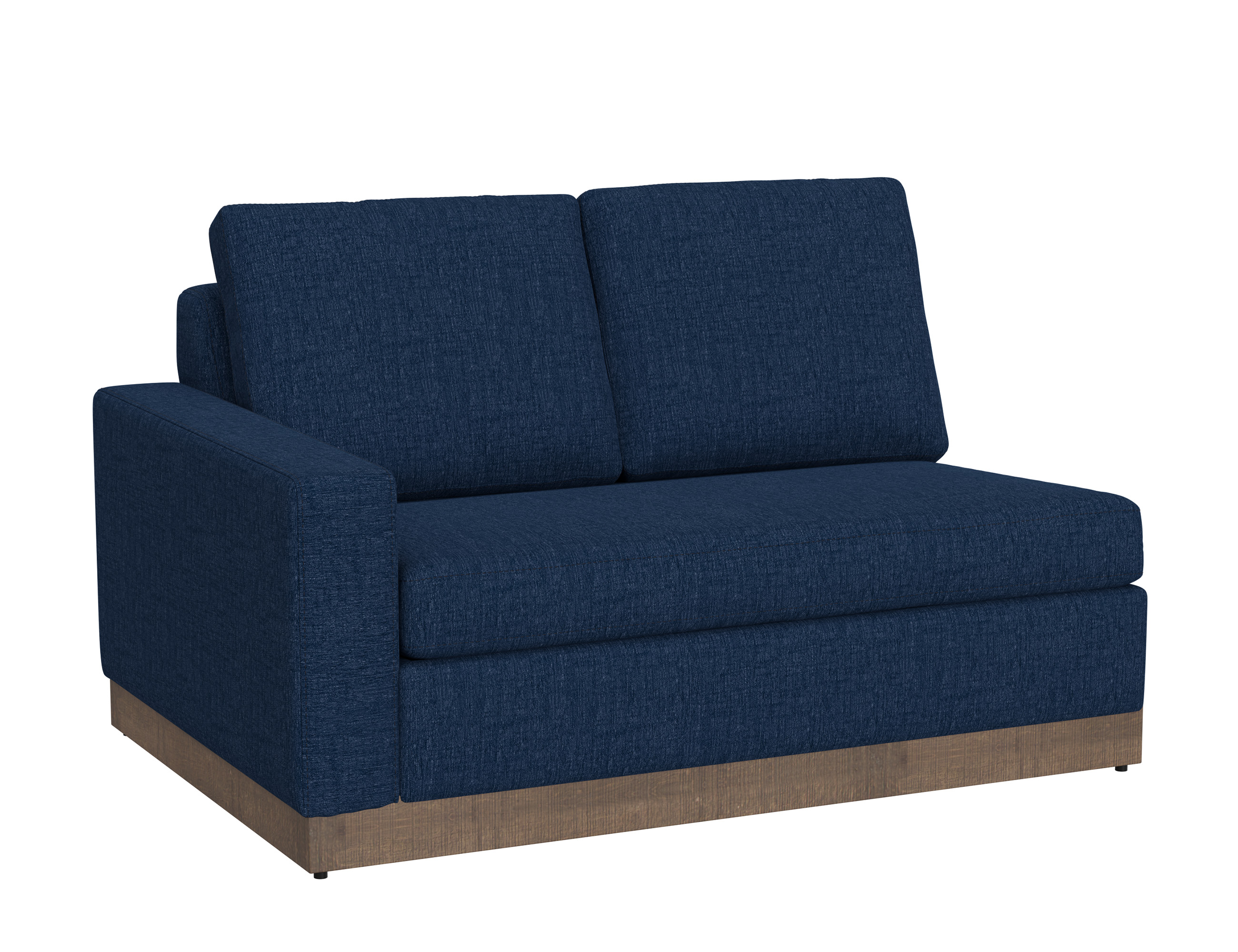 Wooden Frame & Base, Sectional Left-Arm Loveseat