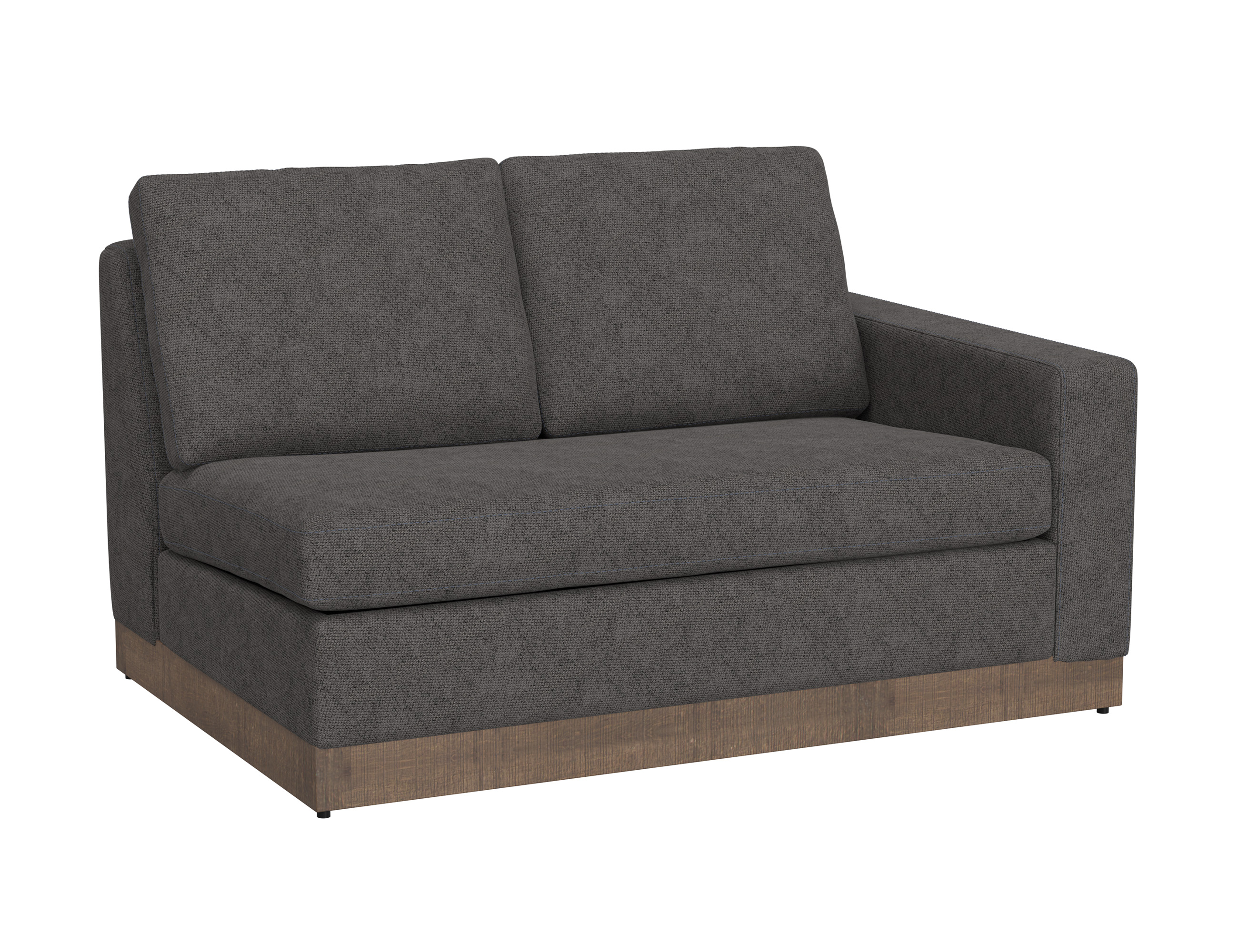 Wooden Frame & Base, Sectional Right-Arm Loveseat