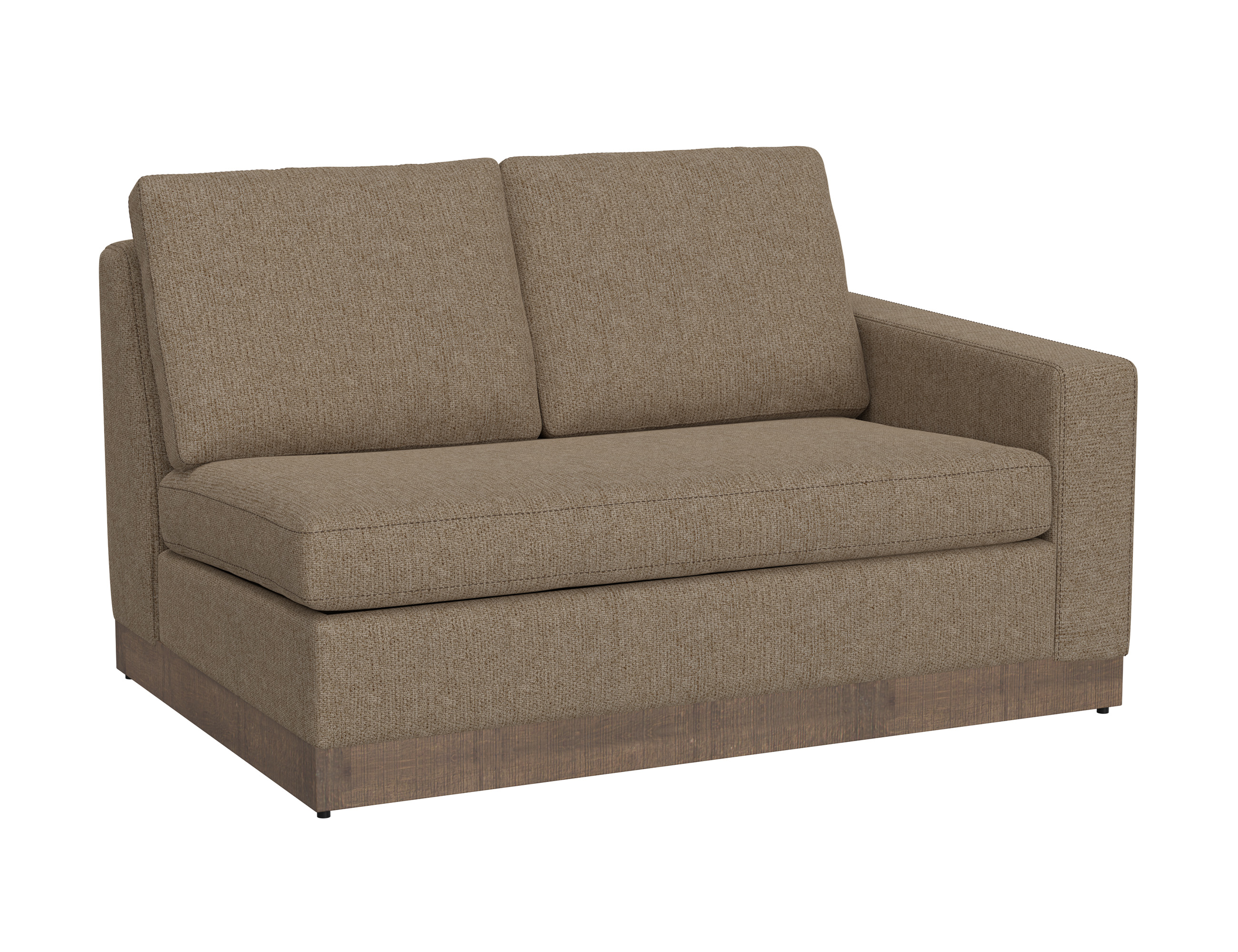 Wooden Frame & Base, Sectional Right-Arm Loveseat