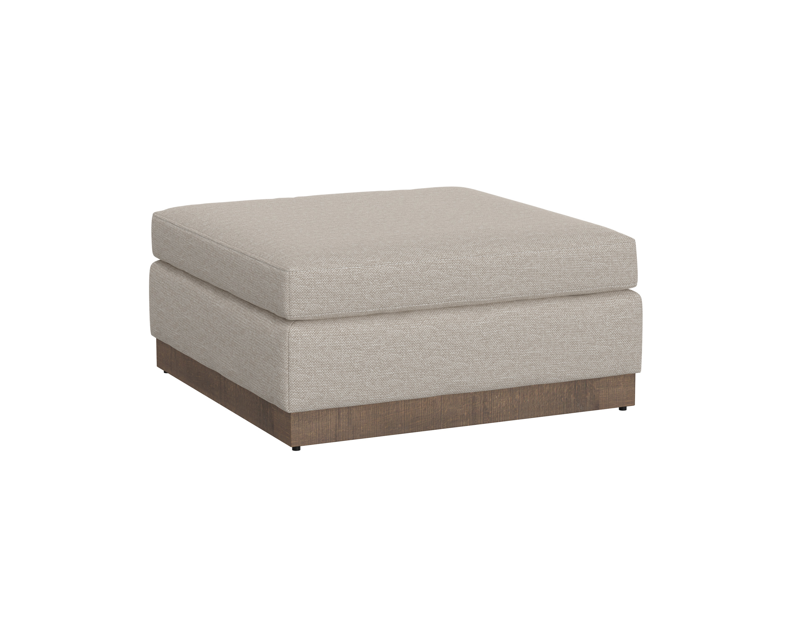 IFD Georgia Agreeable Gray Upholstered Square Ottoman