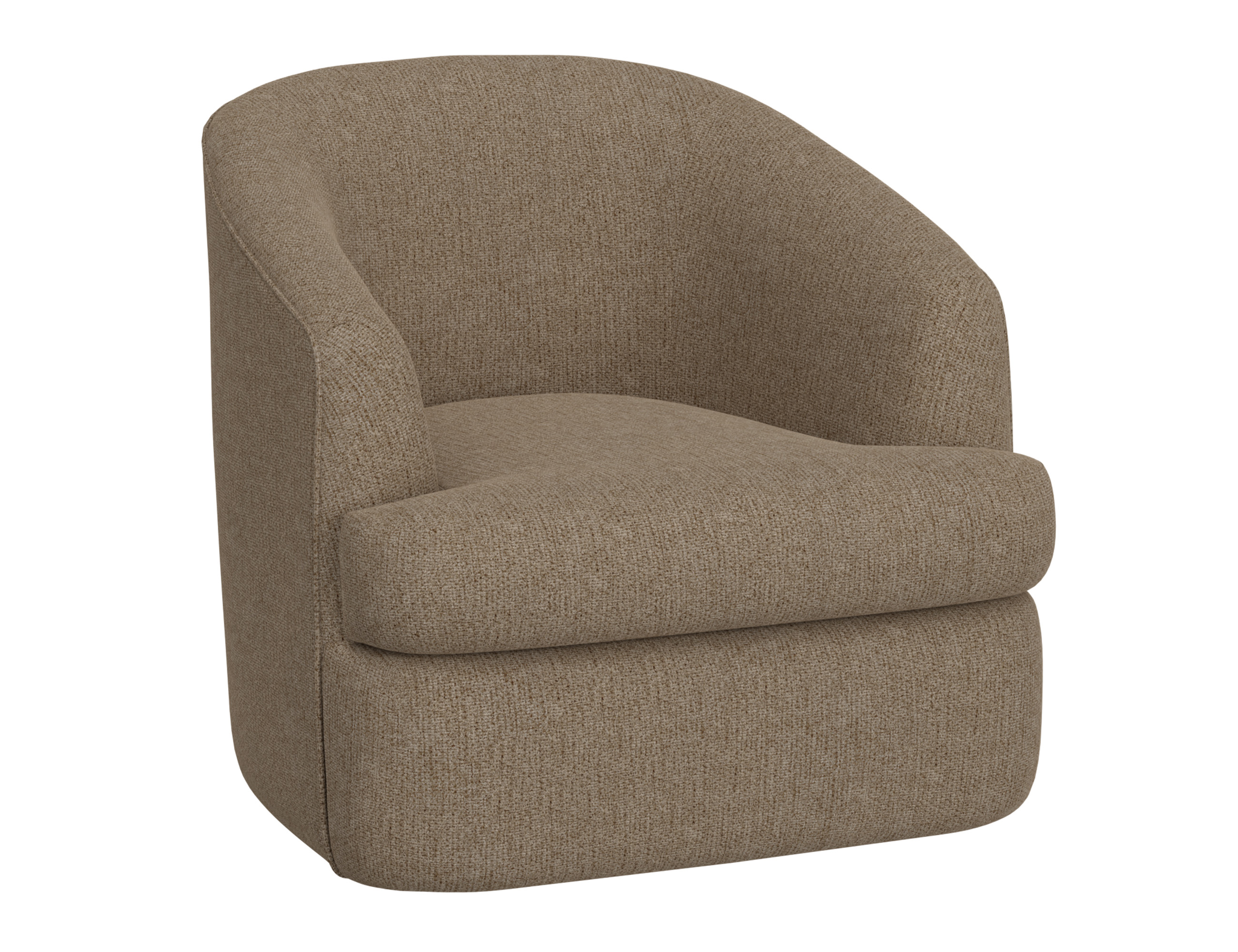 IFD Tumbi Brown Camel 360 Degree Swivel Accent Chair