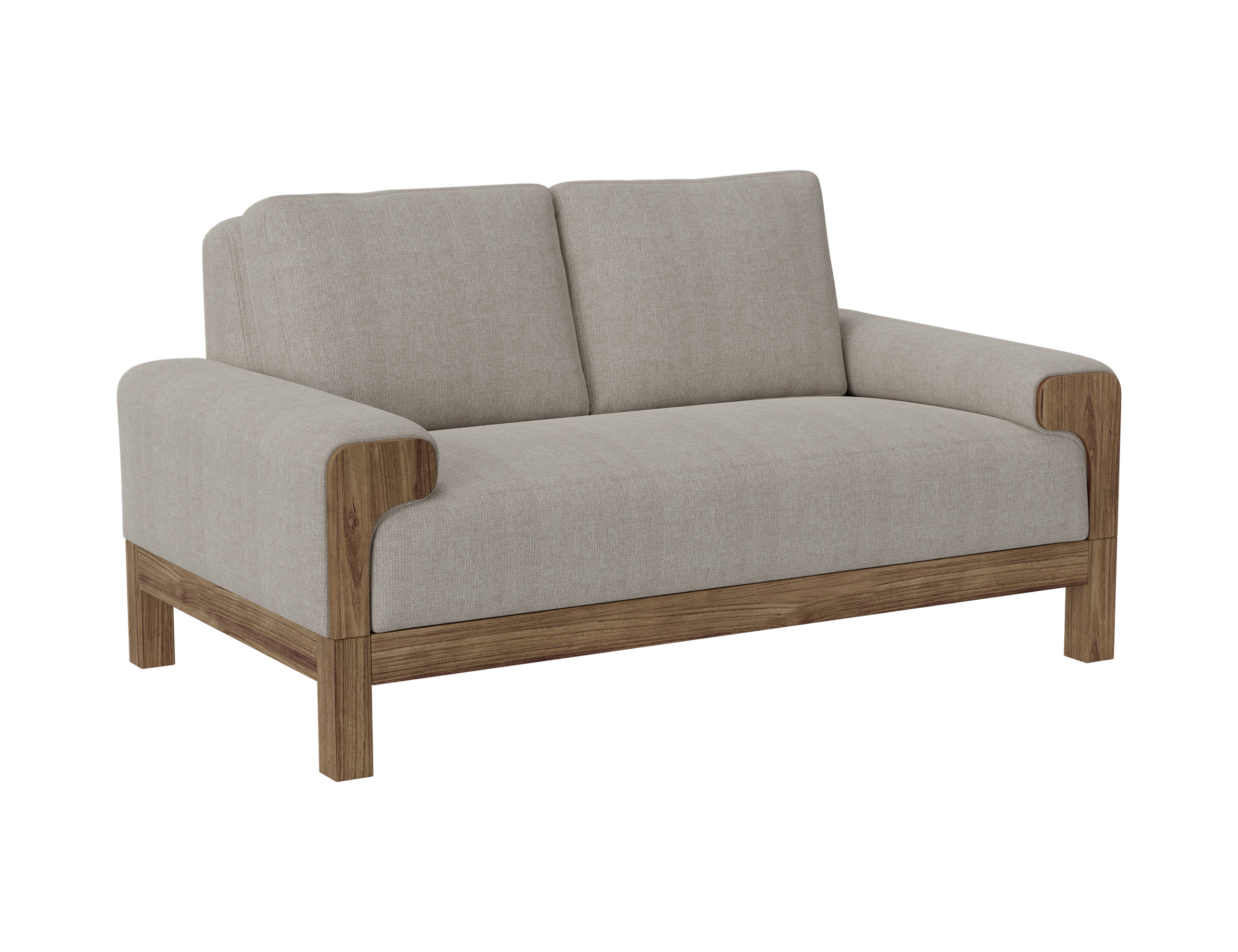 Wooden Frame & Base, Loveseat