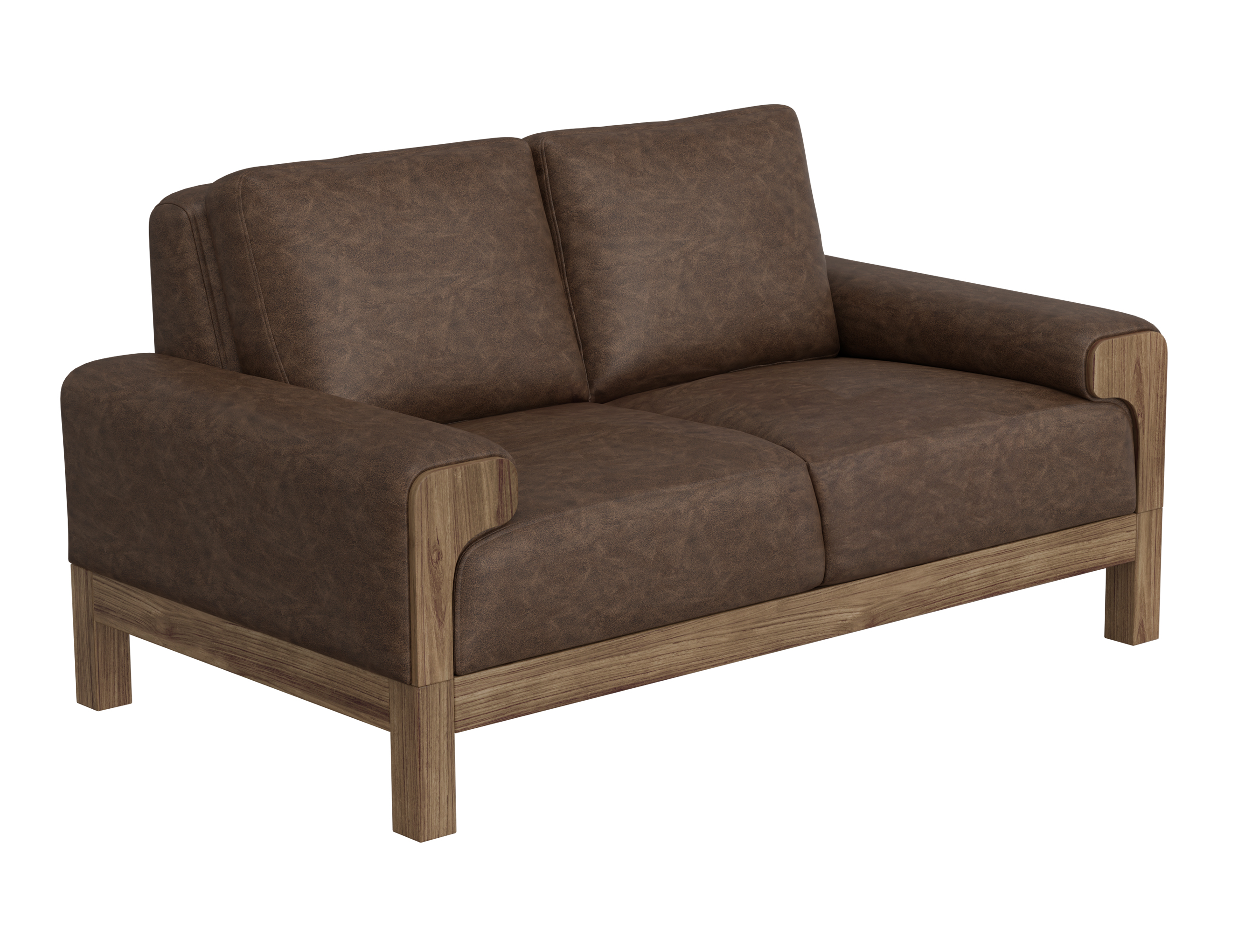 Wooden Frame & Base, Loveseat