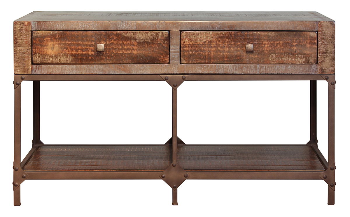 IFD Urban Brown Golden Undertones Sofa Table