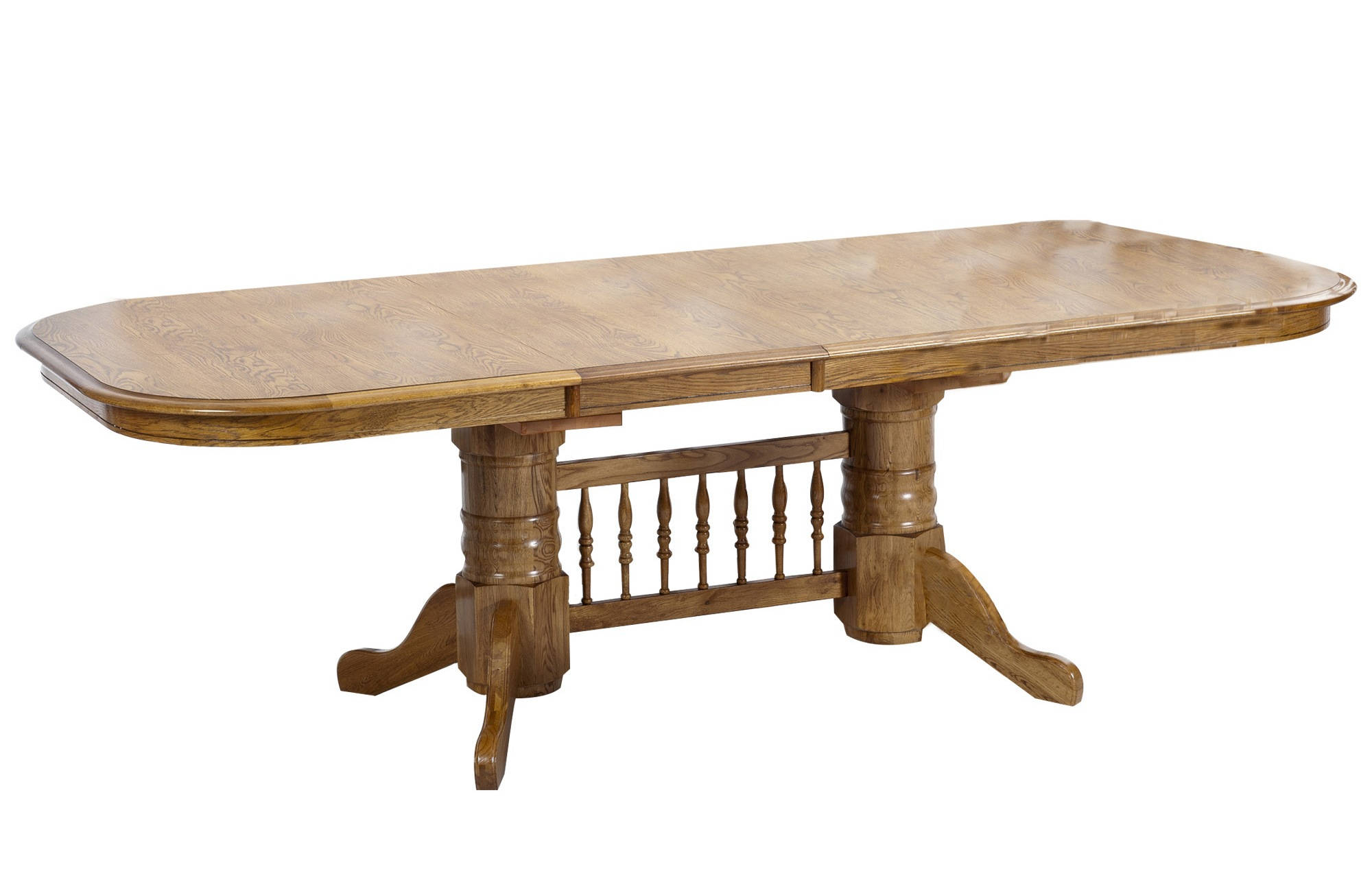 Intercon Classic Oak Chestnut Laminate Trestle Dining Table