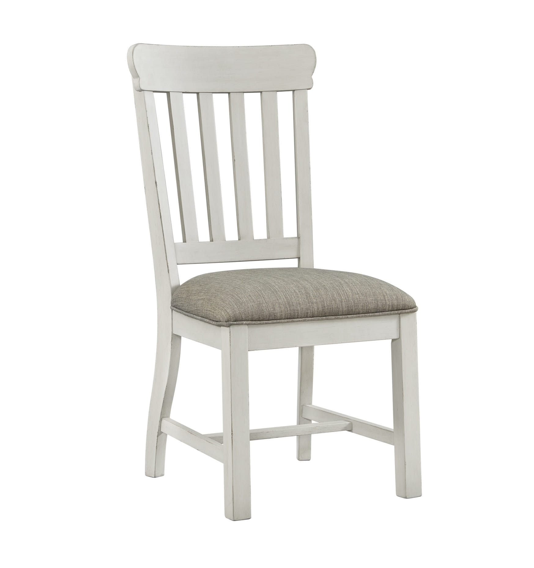 2 Intercon Drake Rustic White French Oak Slat Back Dining Chairs