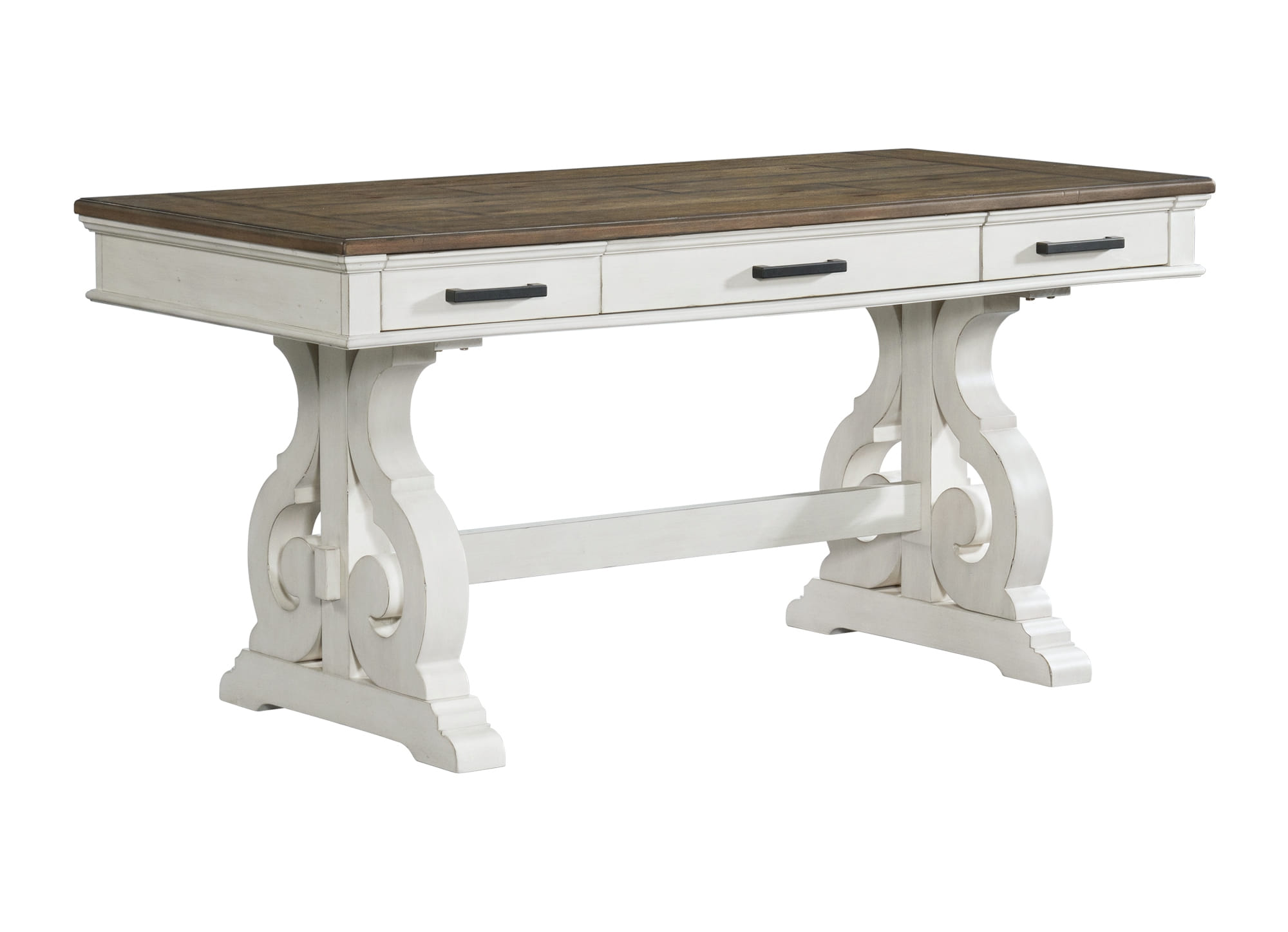 Intercon Drake Rustic White French Oak Writing Desk