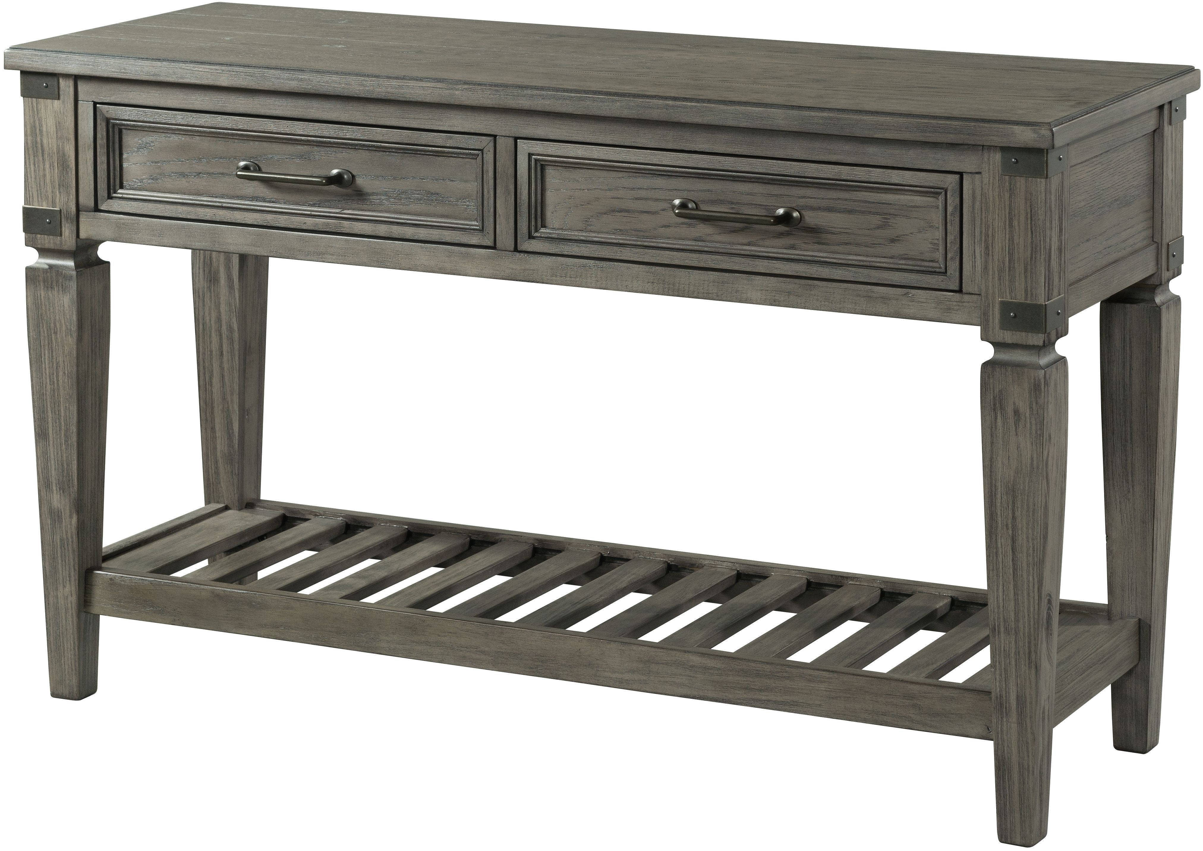Intercon Foundry Brushed Pewter Sofa Table