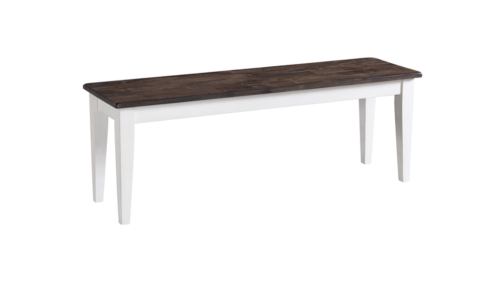 Intercon Kona Gray White Backless Bench